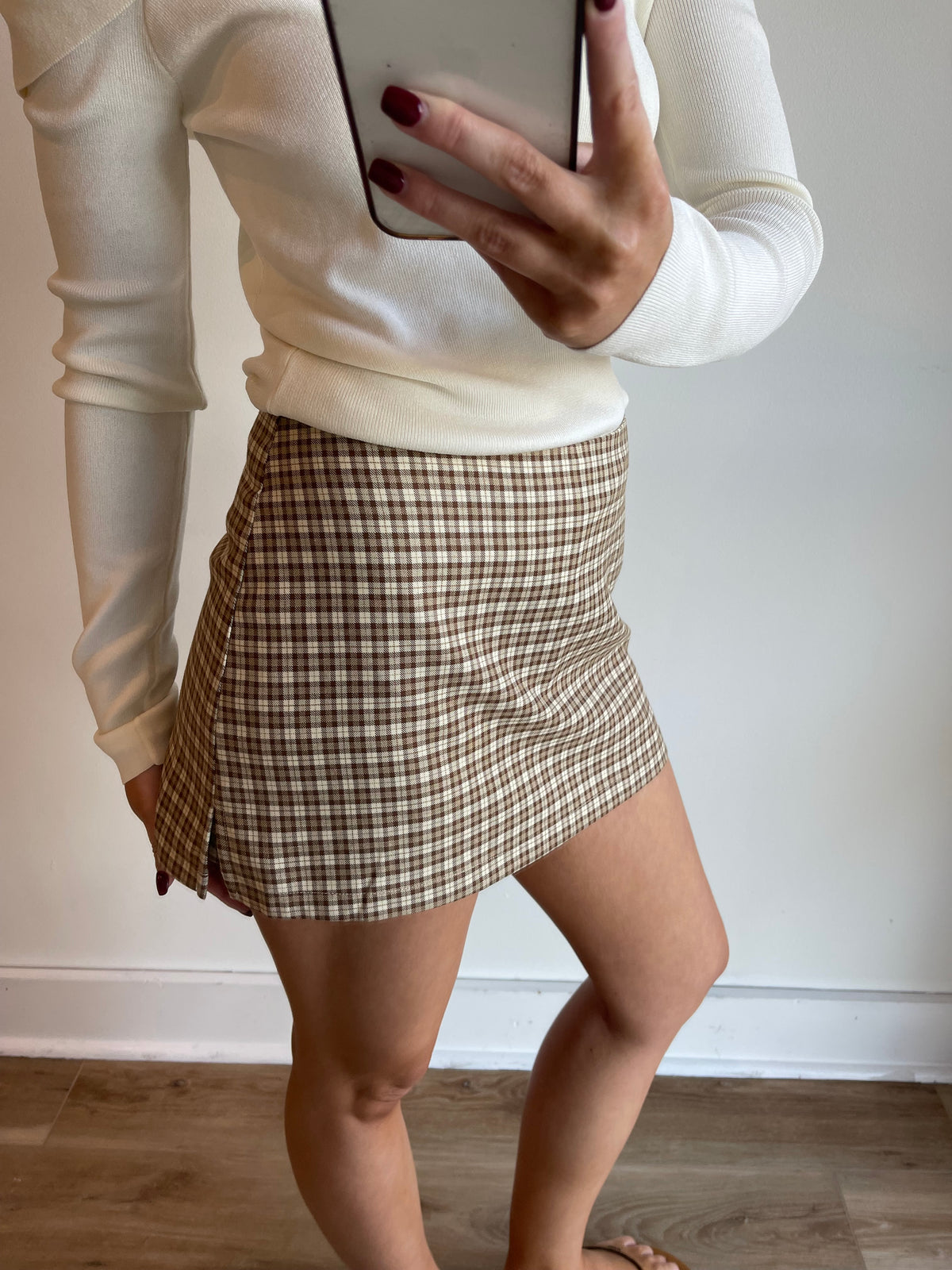Charlie Checkered Mini Skort