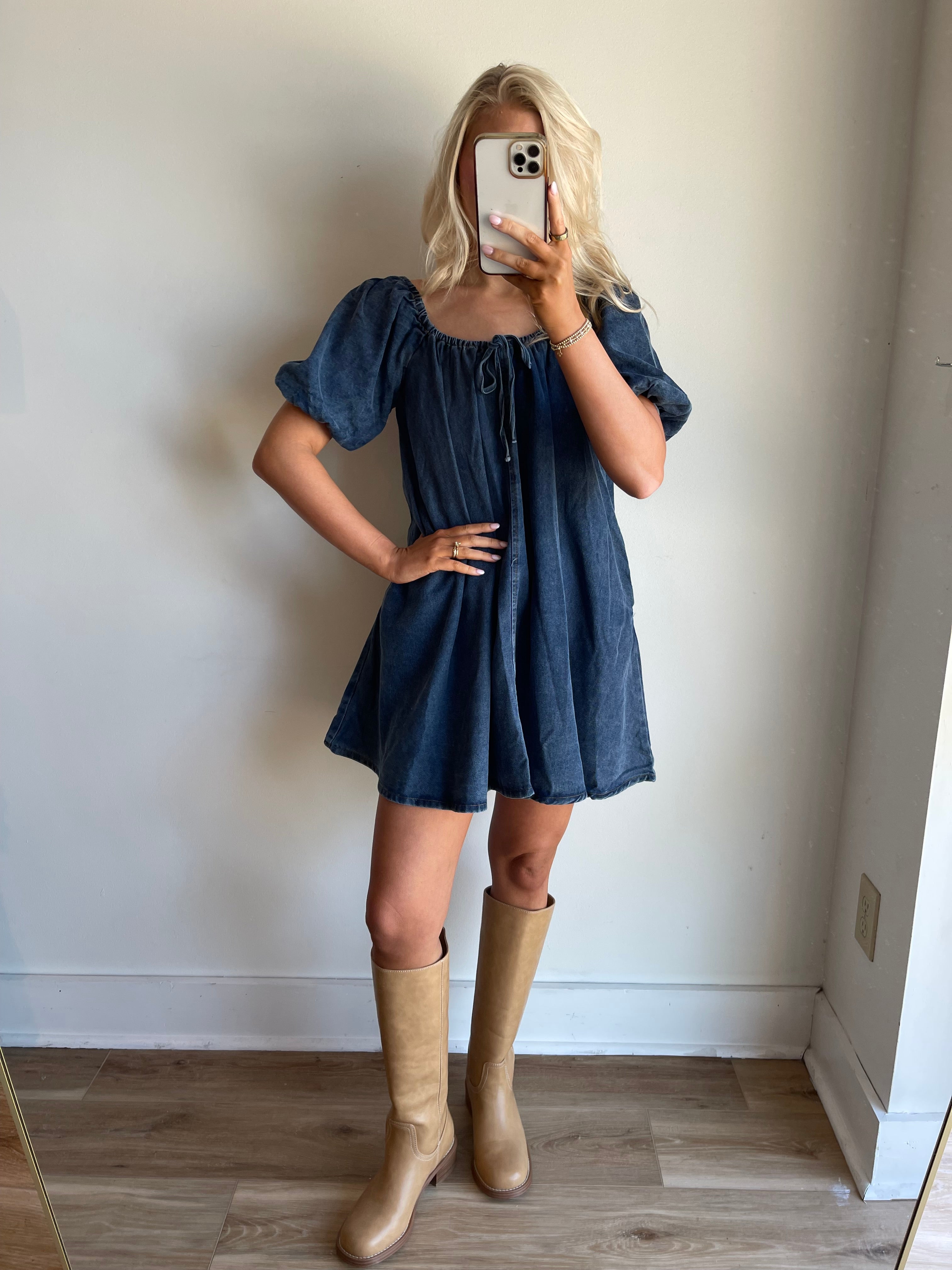 Jamie Babydoll Denim Dress