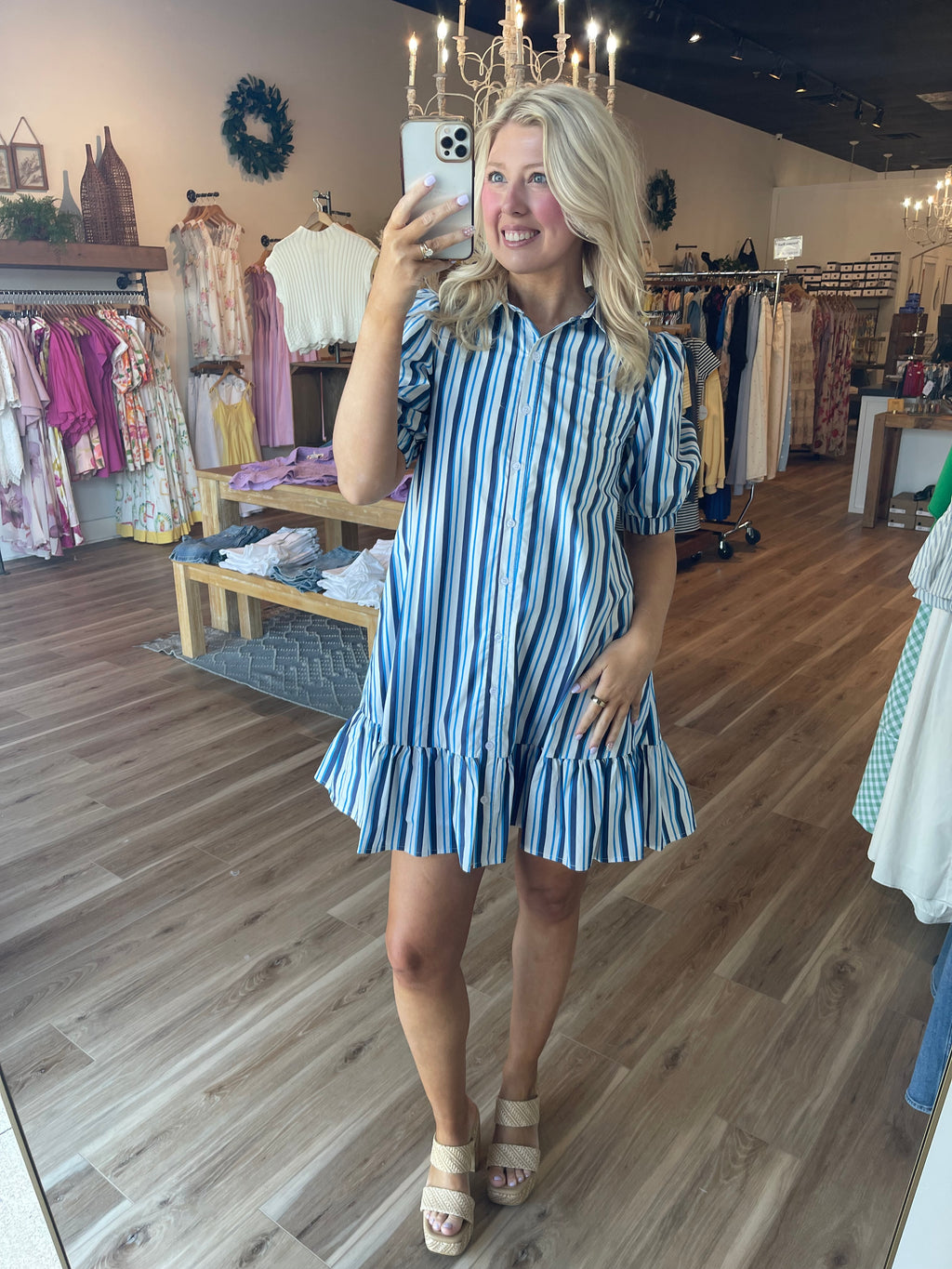Sadie Stripe Shift Dress