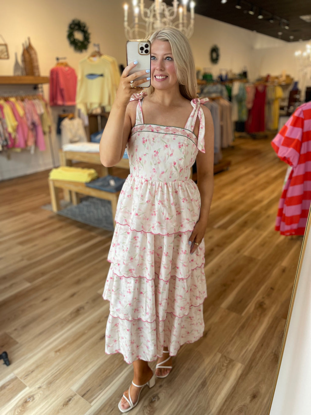 Lindsay Tiered Midi Dress