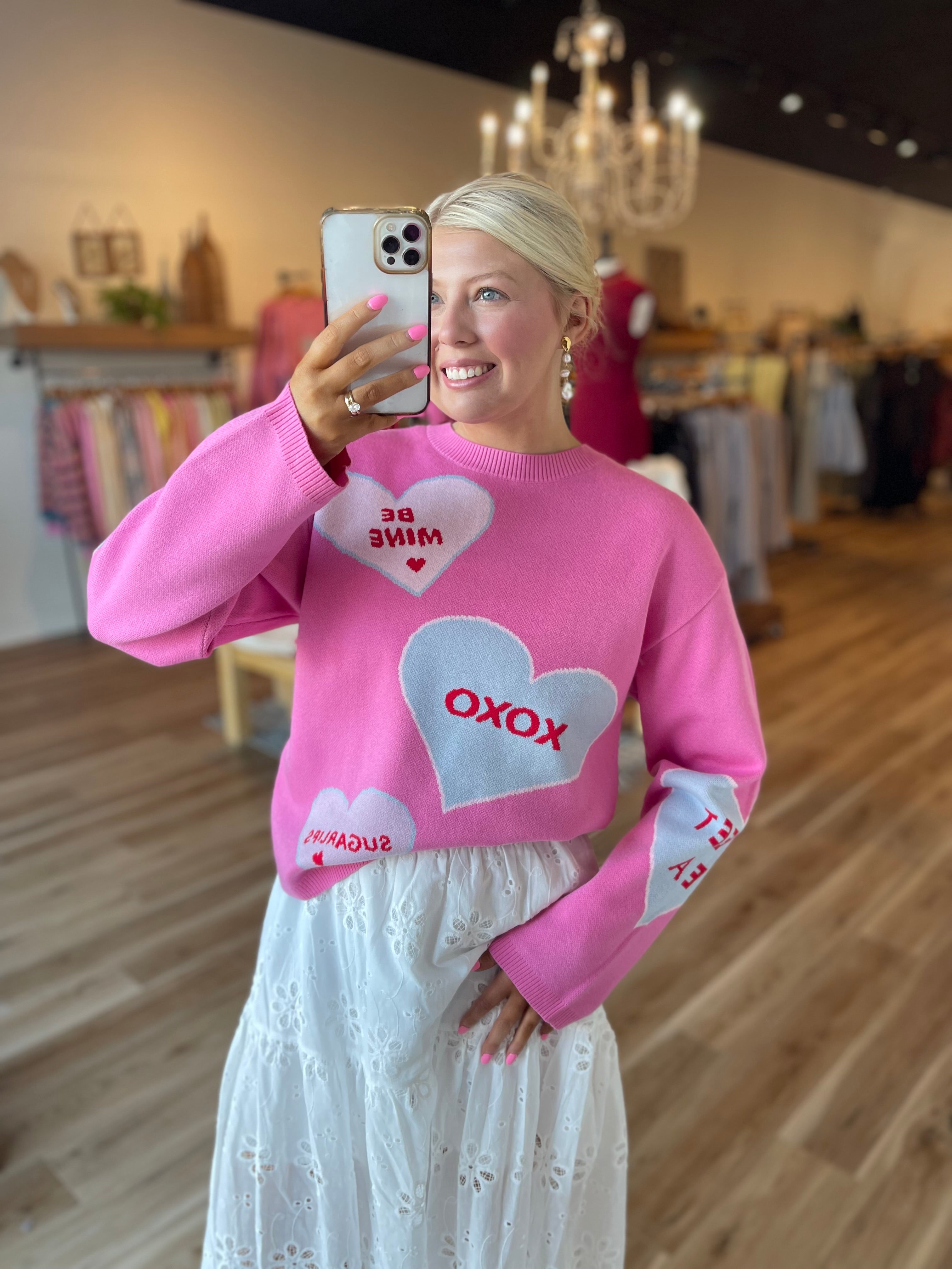 Valeny Candy Heart Sweater