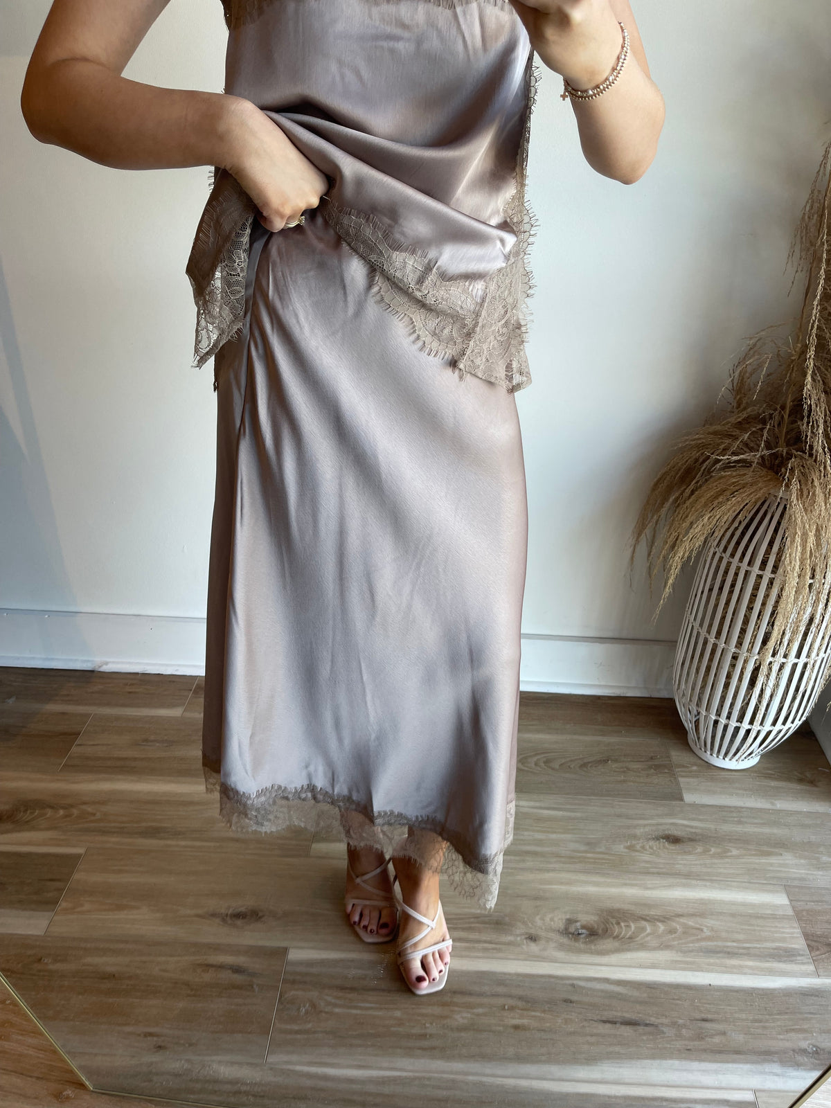 Aria Lace Midi Skirt