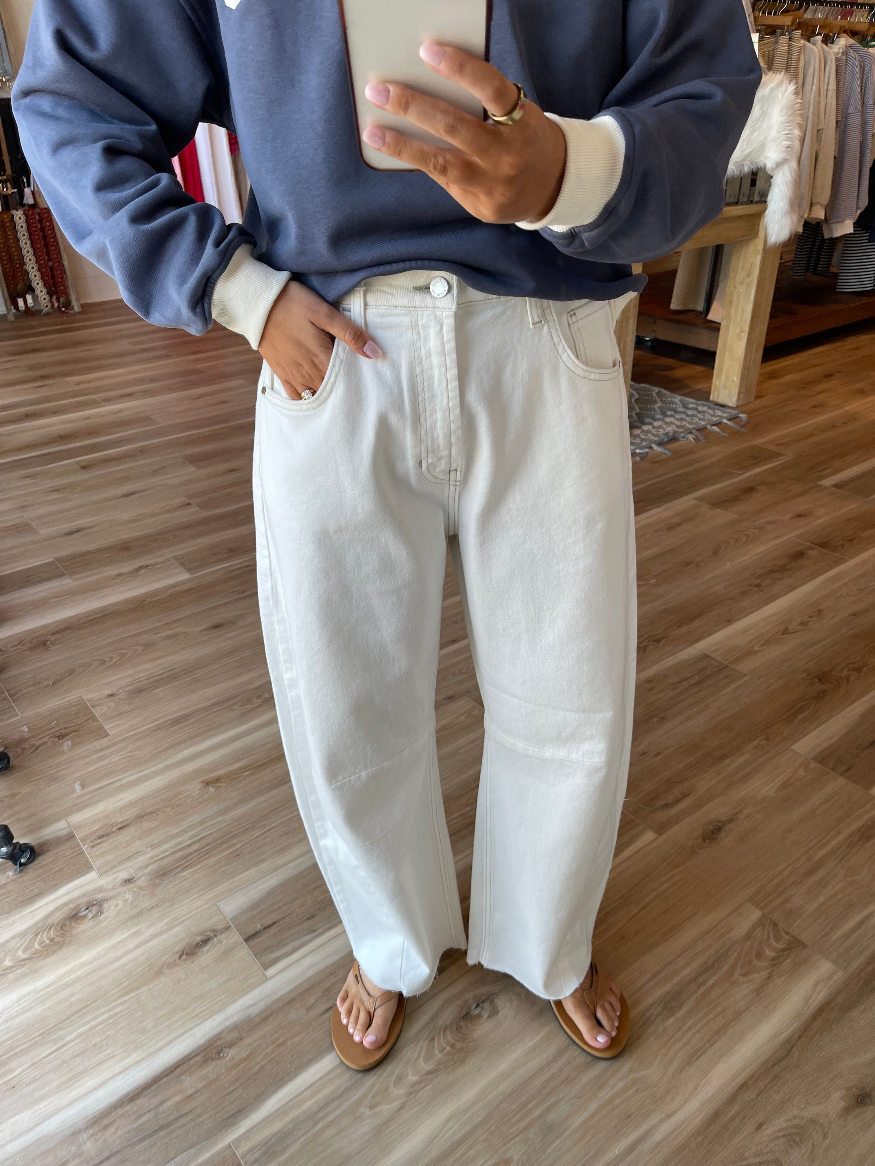 The Seamed Barrel Jeans