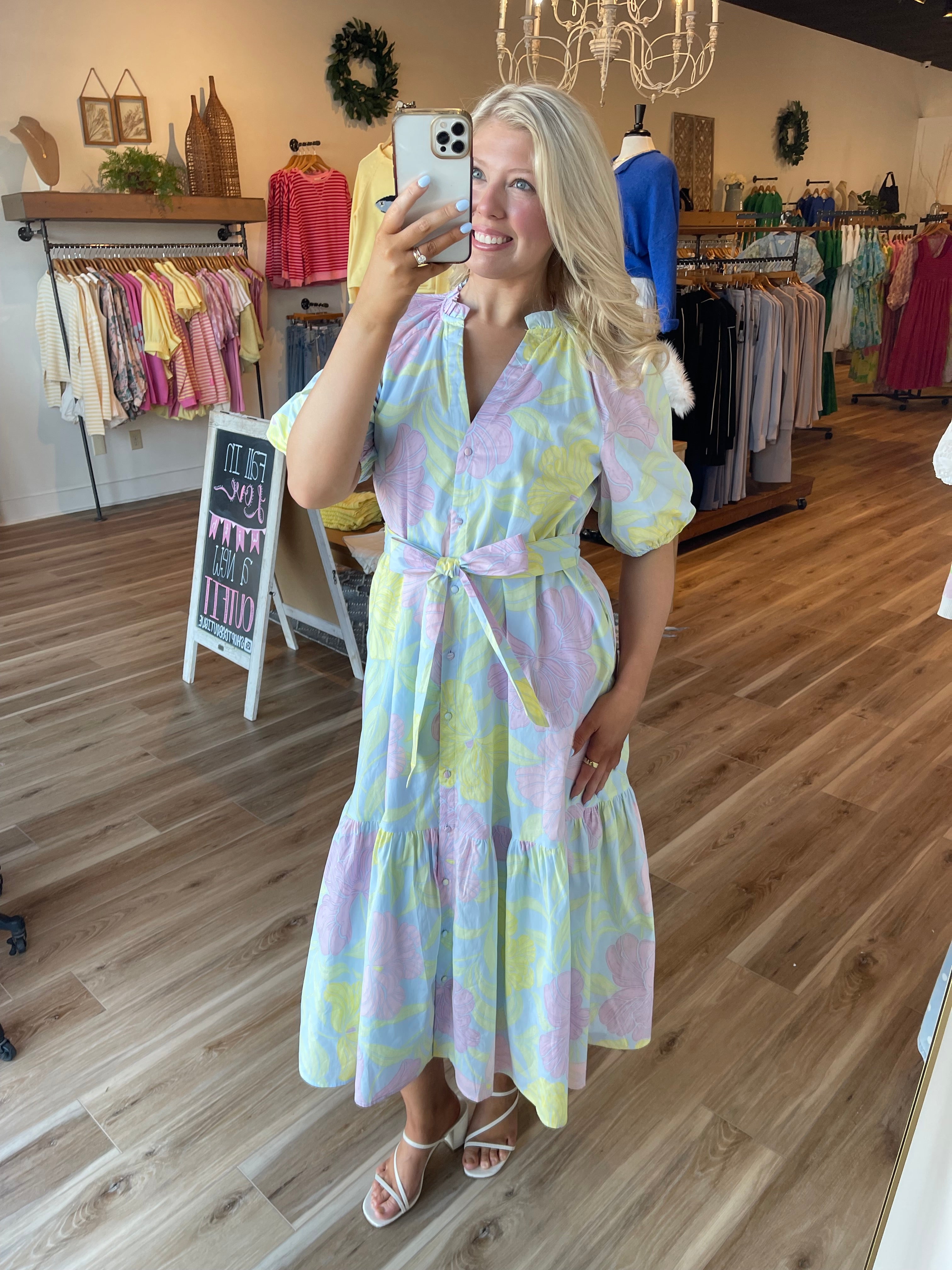 Brisa Floral Midi Dress