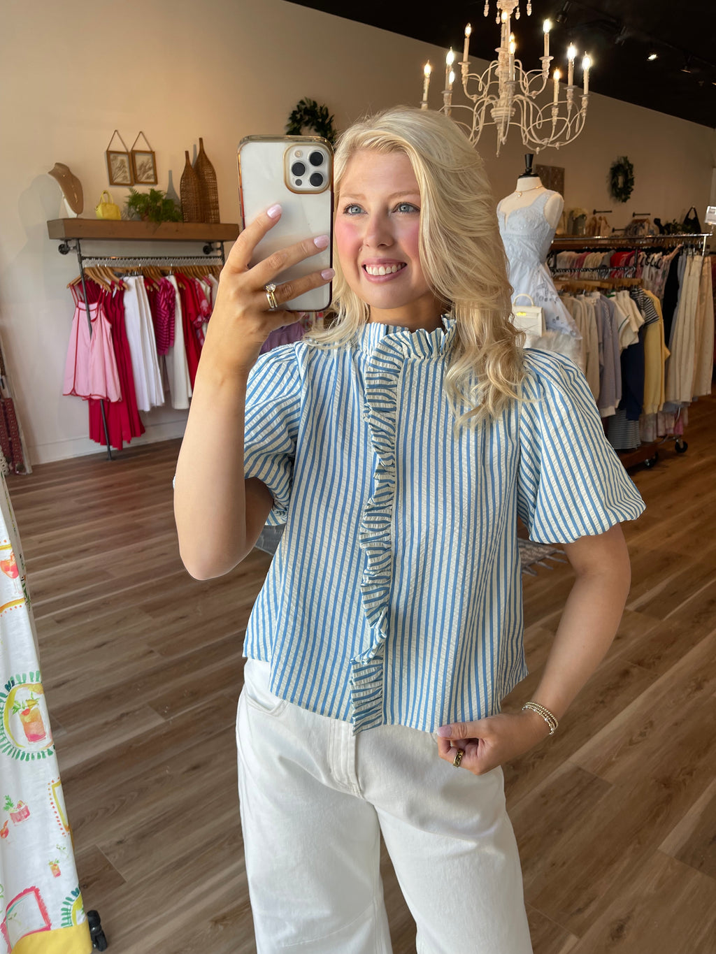 Presleigh Striped Top
