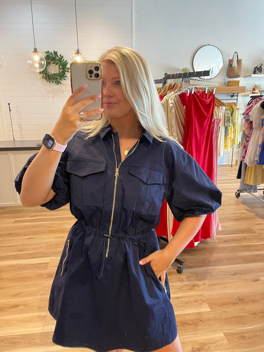 Sadie Half Zip Mini Dress