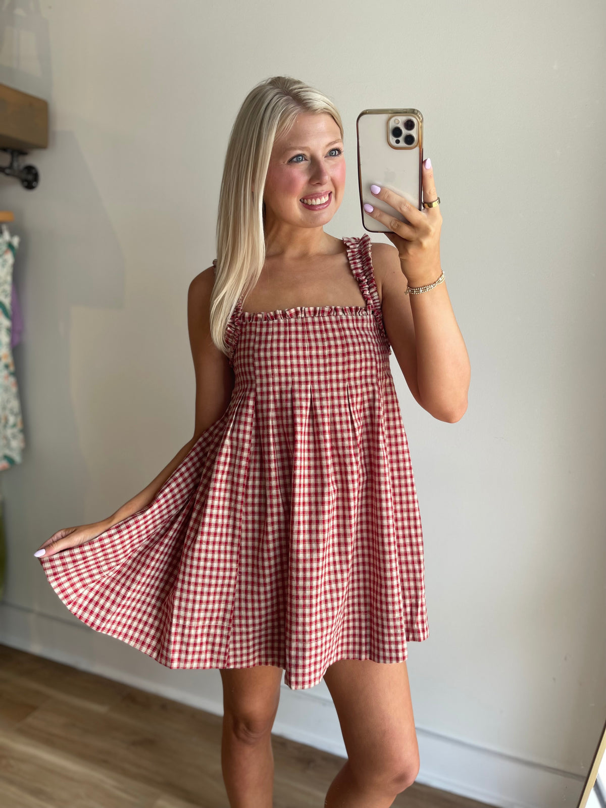 Ruby Gingham Mini Dress
