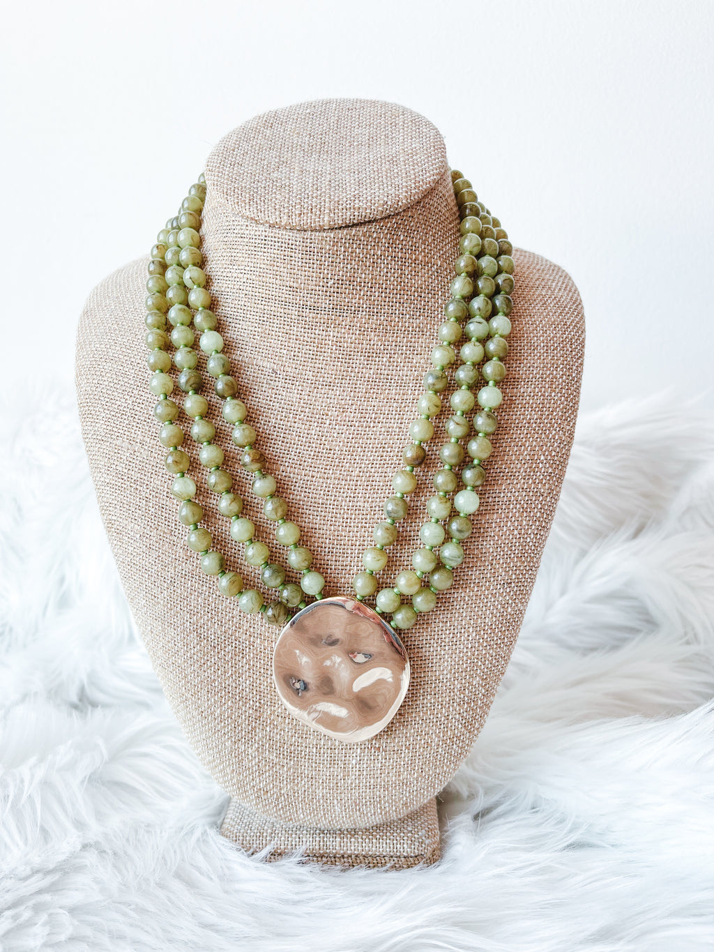 Pendent Marble Bead Necklace