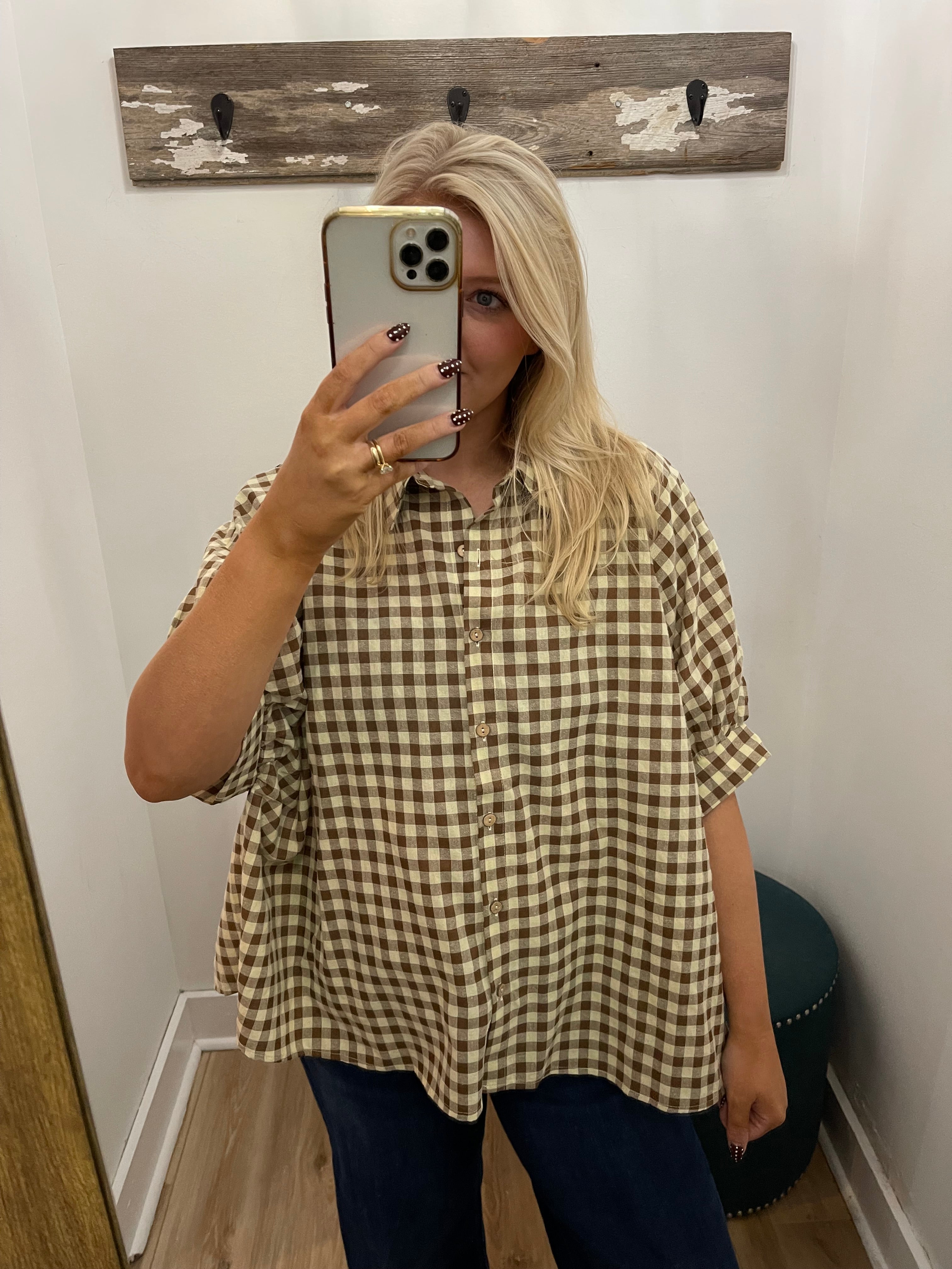 Blakely Gingham Top