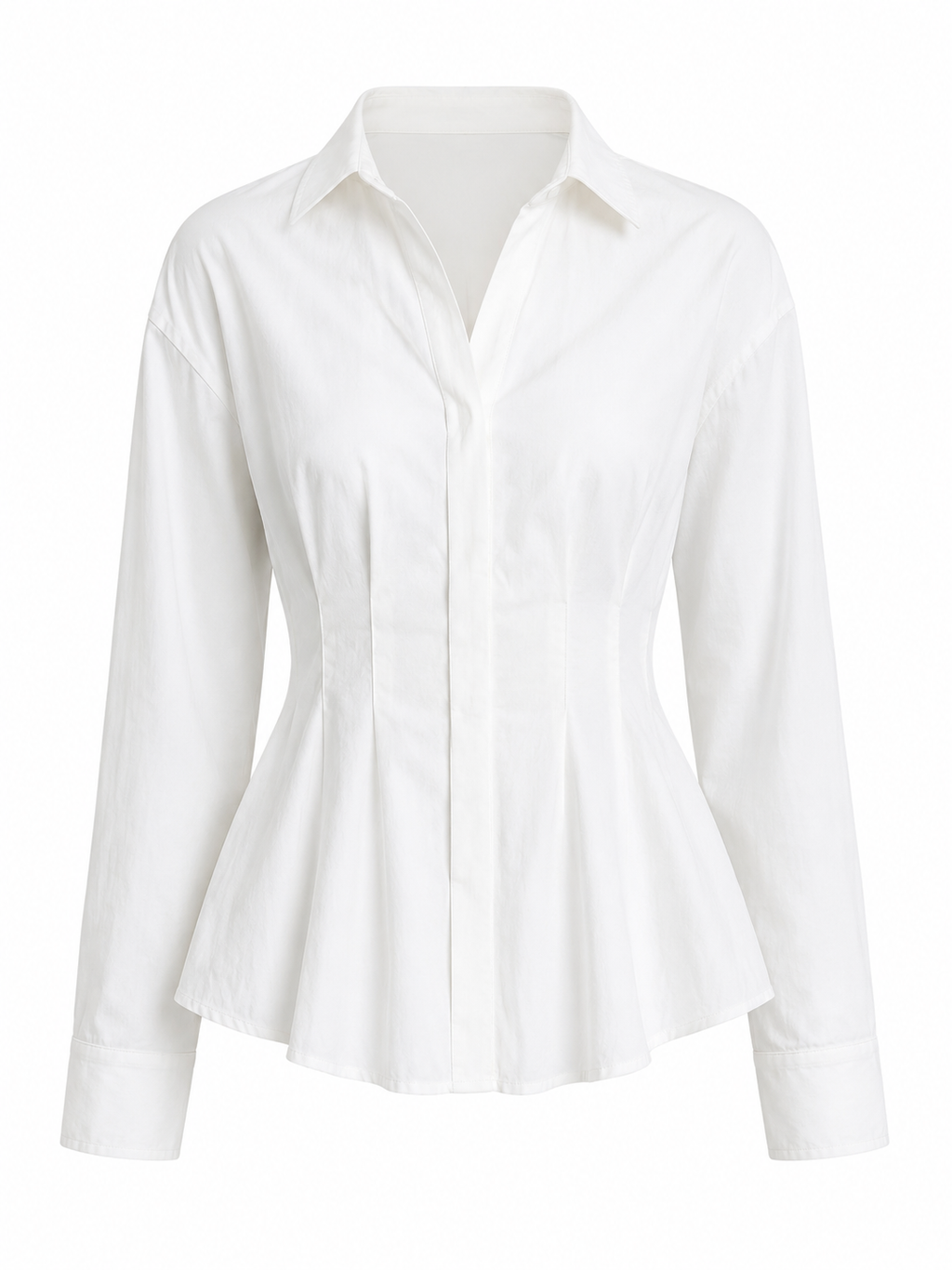 Miranda Pleated Button Down Shirt