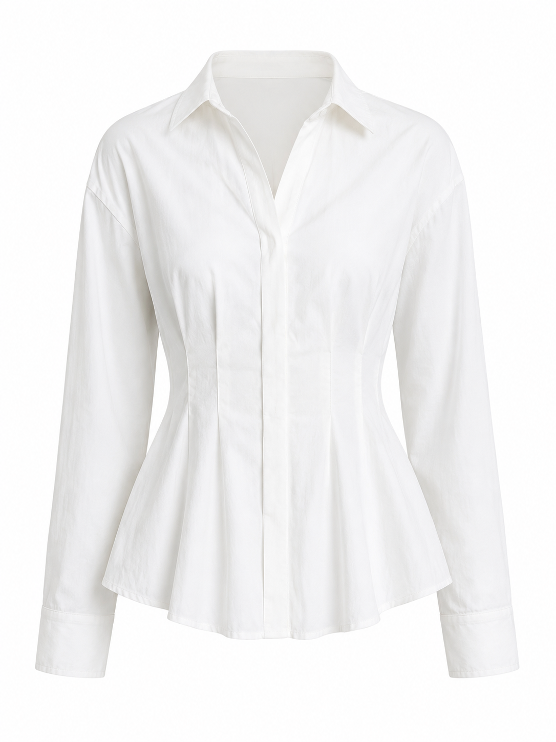 Miranda Pleated Button Down Shirt