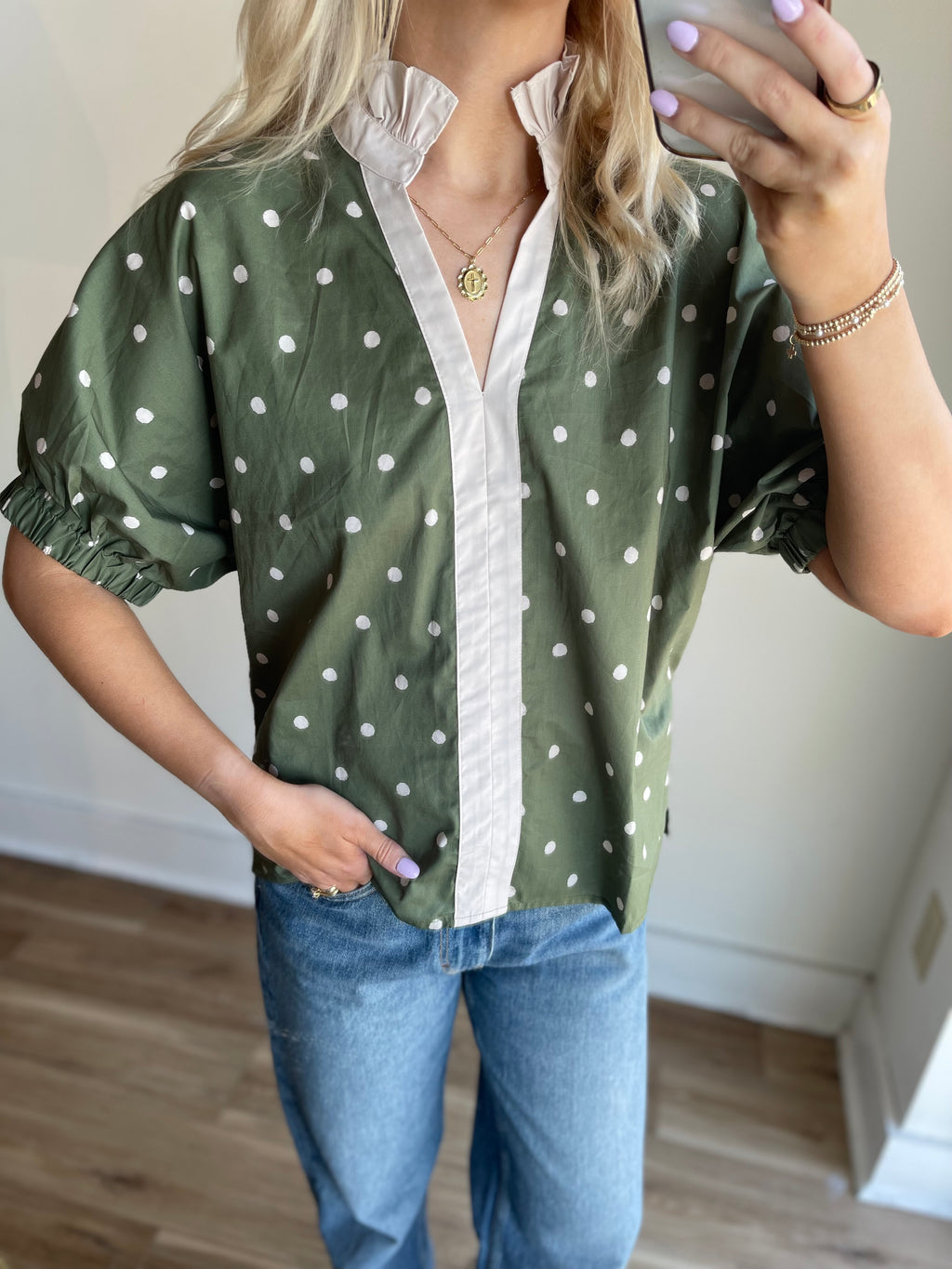 Hattie Polka Dot Top