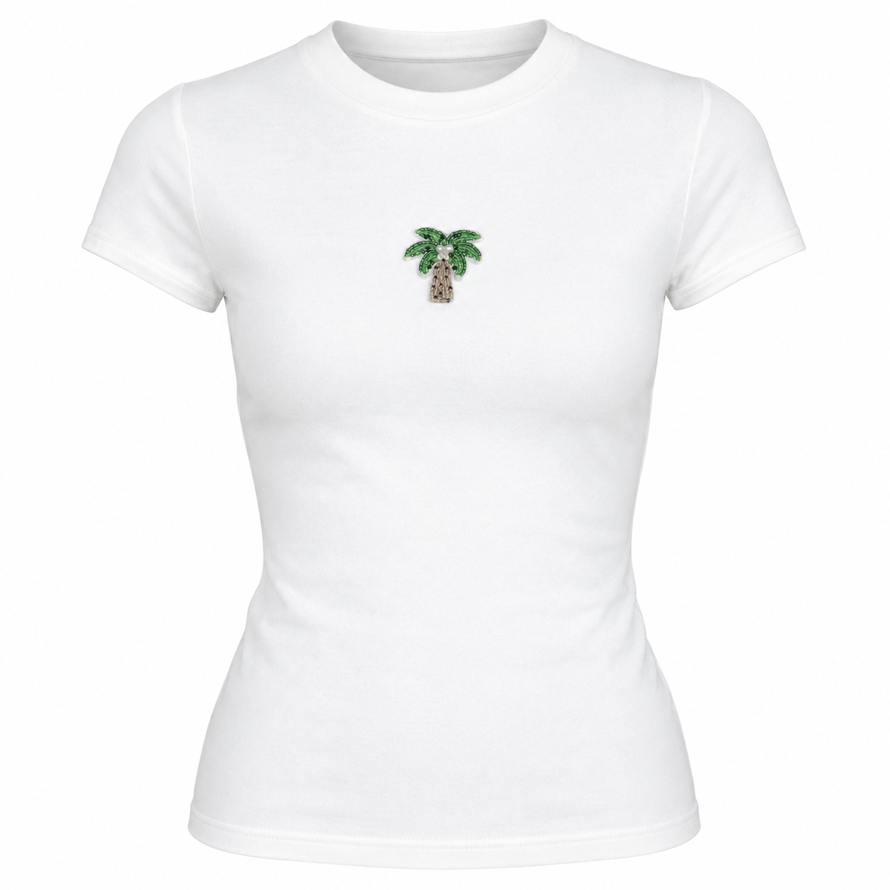 Palm Embroidered Baby Tee