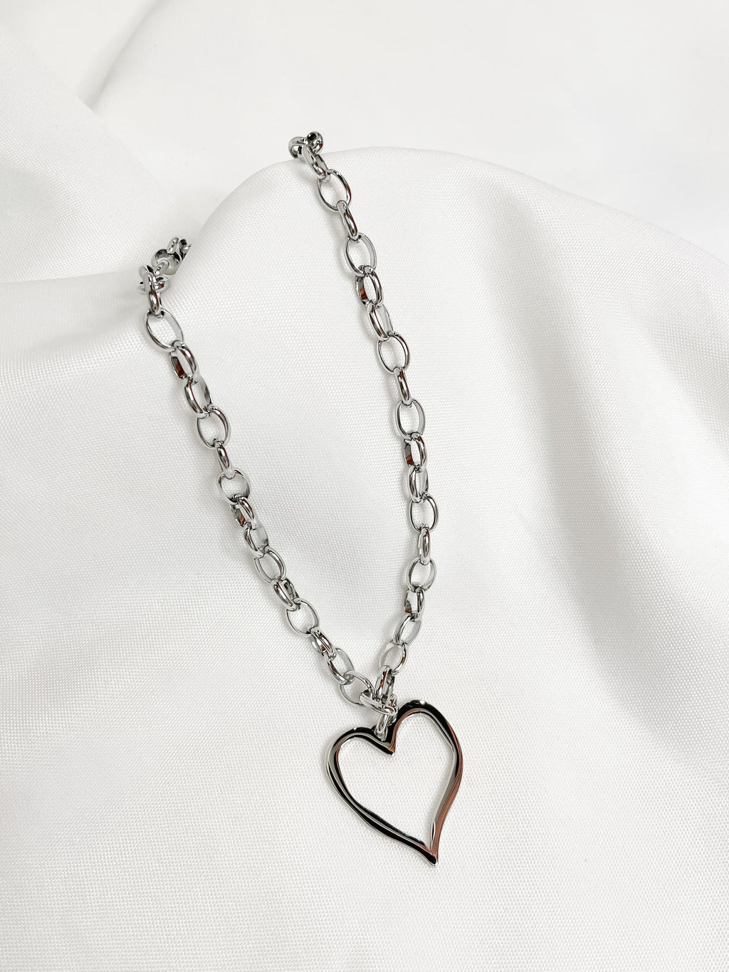 Large Open Heart Necklace