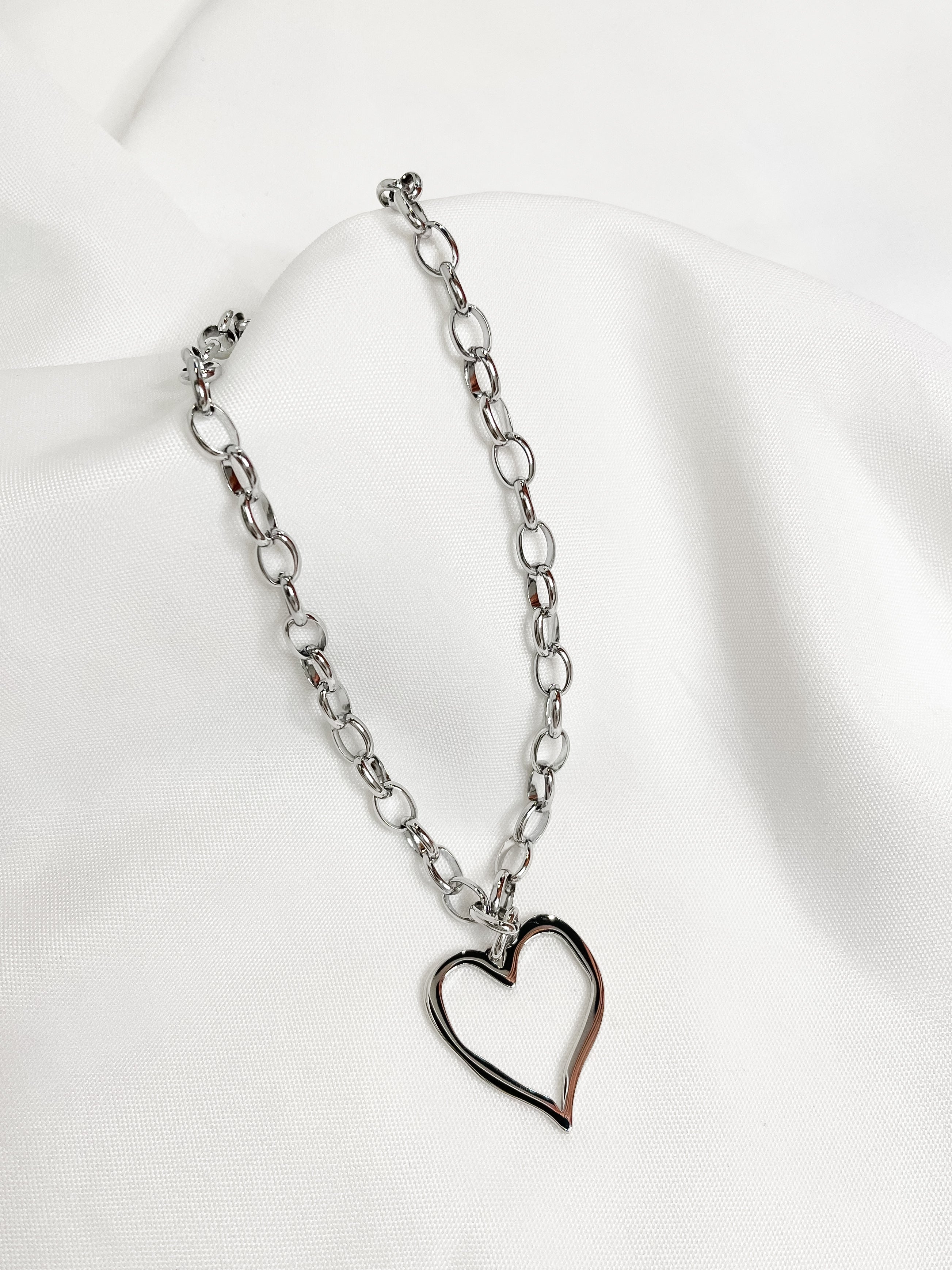 Large Open Heart Necklace