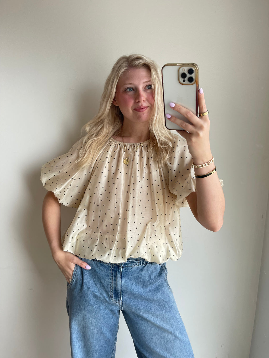 Logan Polka Dot Blouse