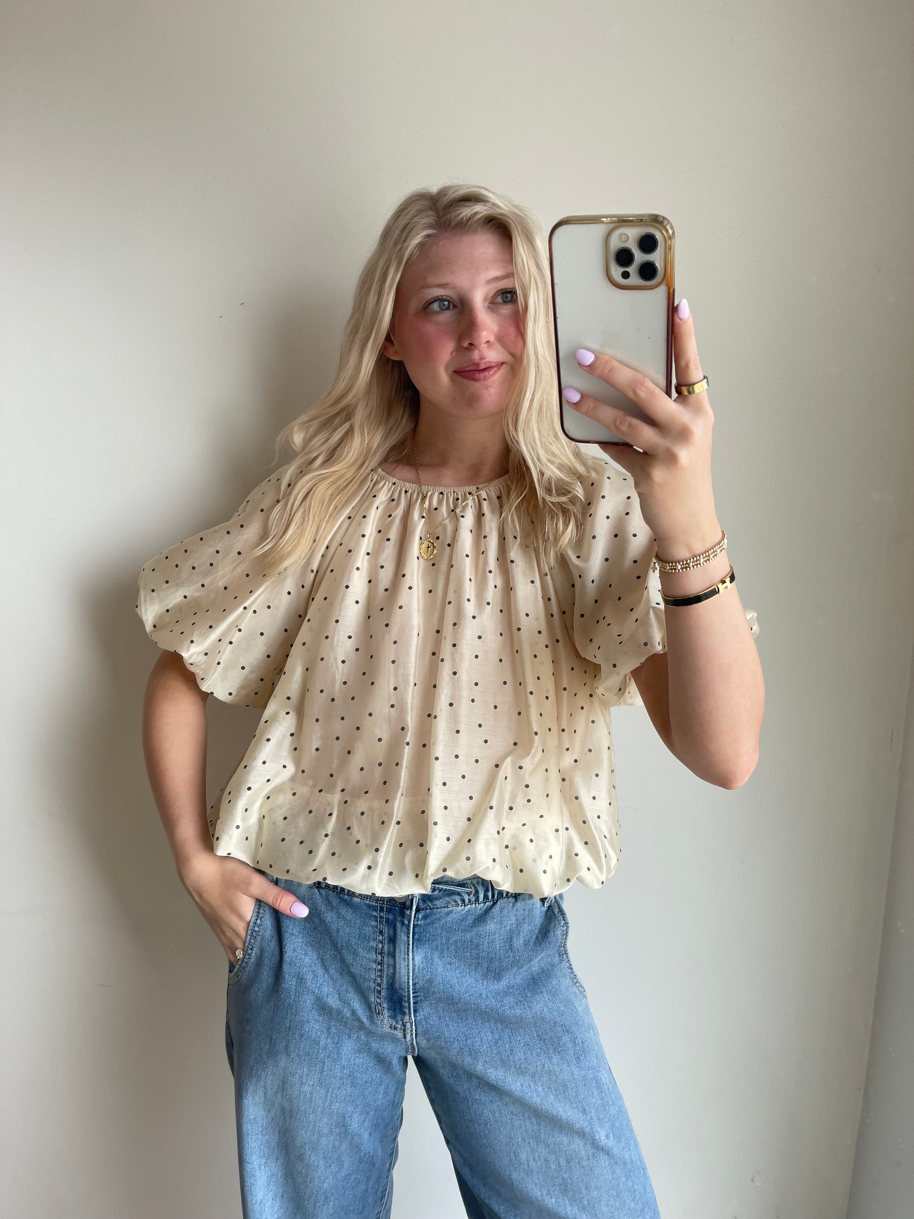 Logan Polka Dot Blouse