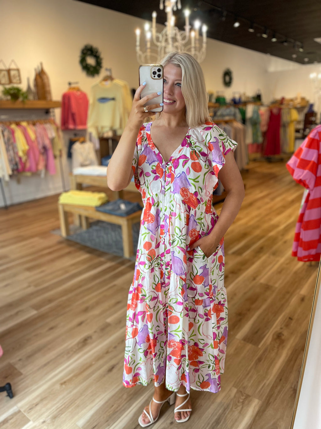 Macie Floral Midi Dress