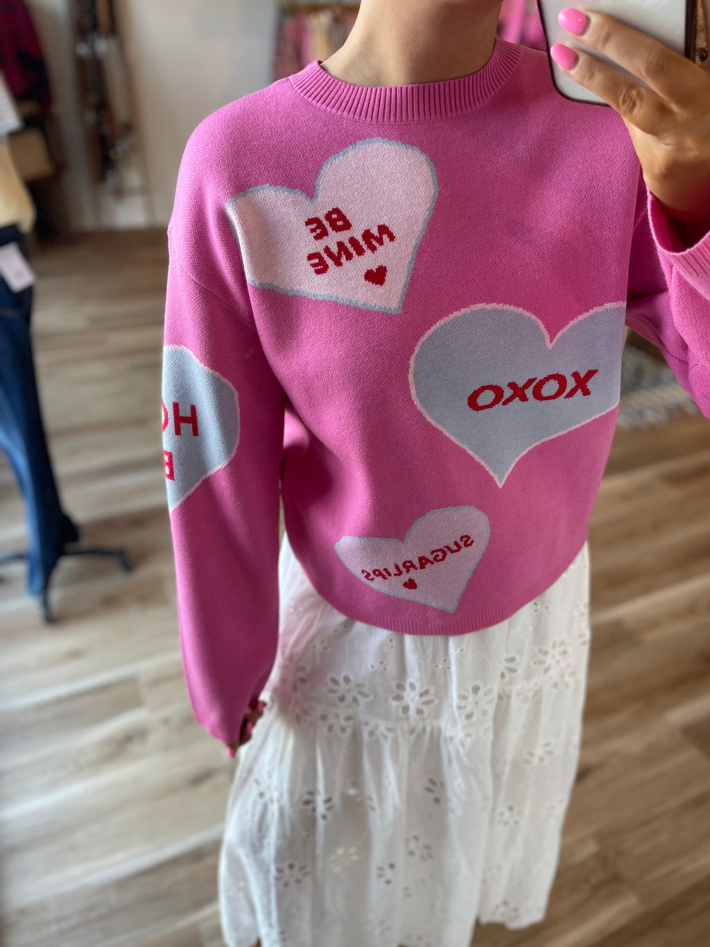 Valeny Candy Heart Sweater