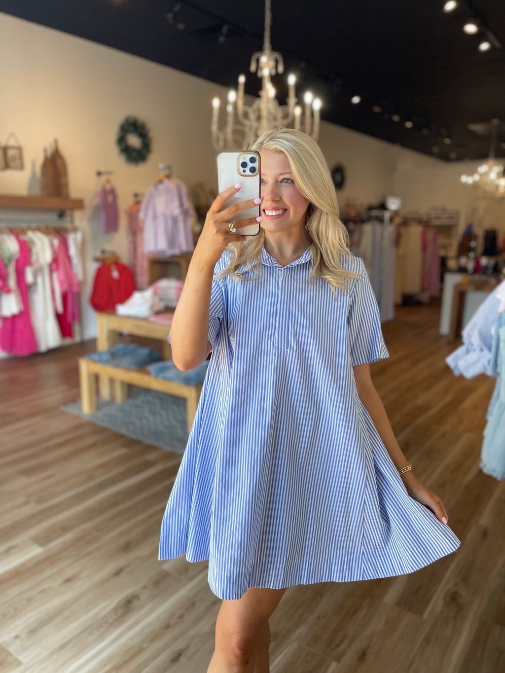 Hannah Striped Mini Dress