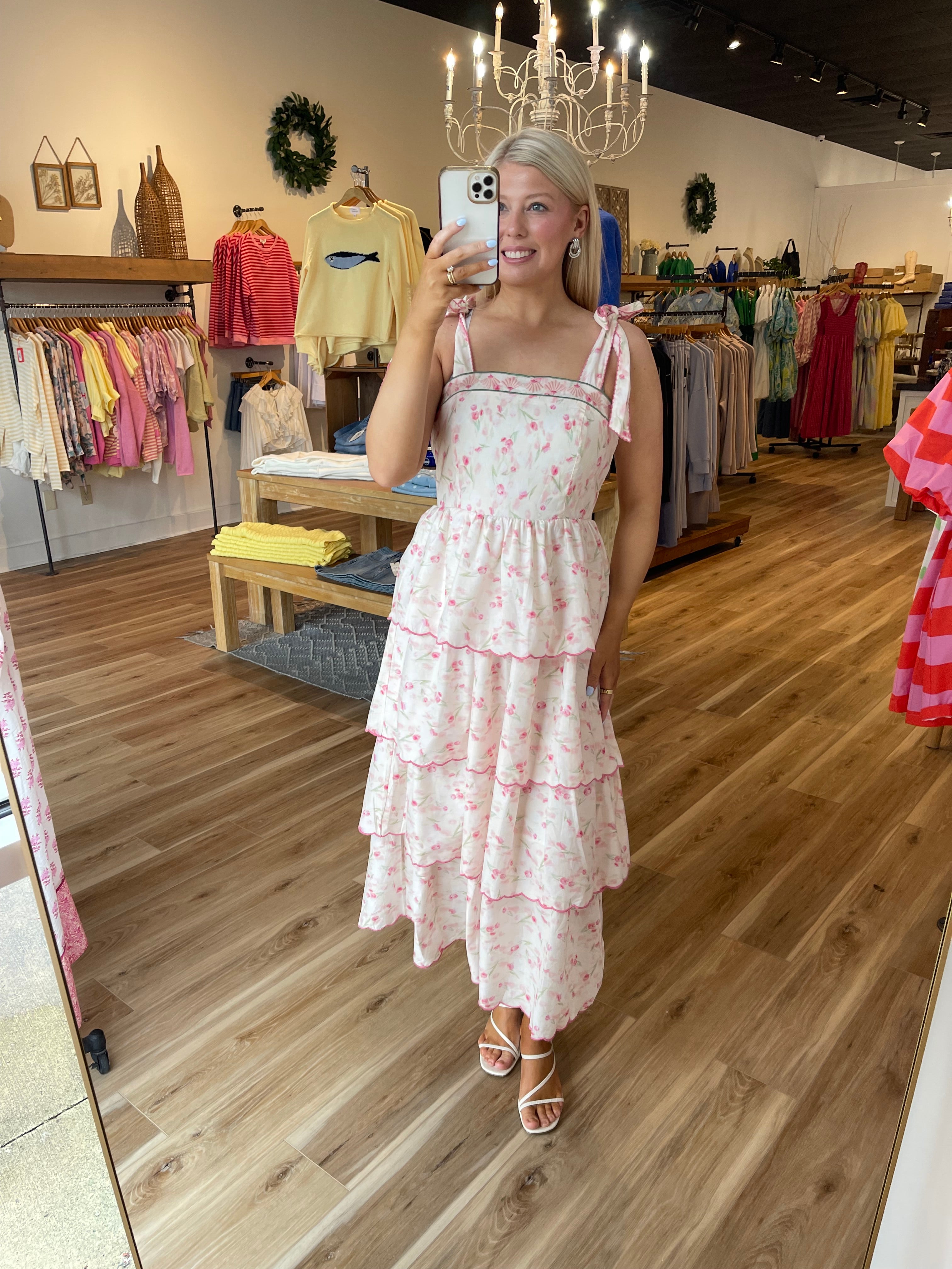 Lindsay Tiered Midi Dress