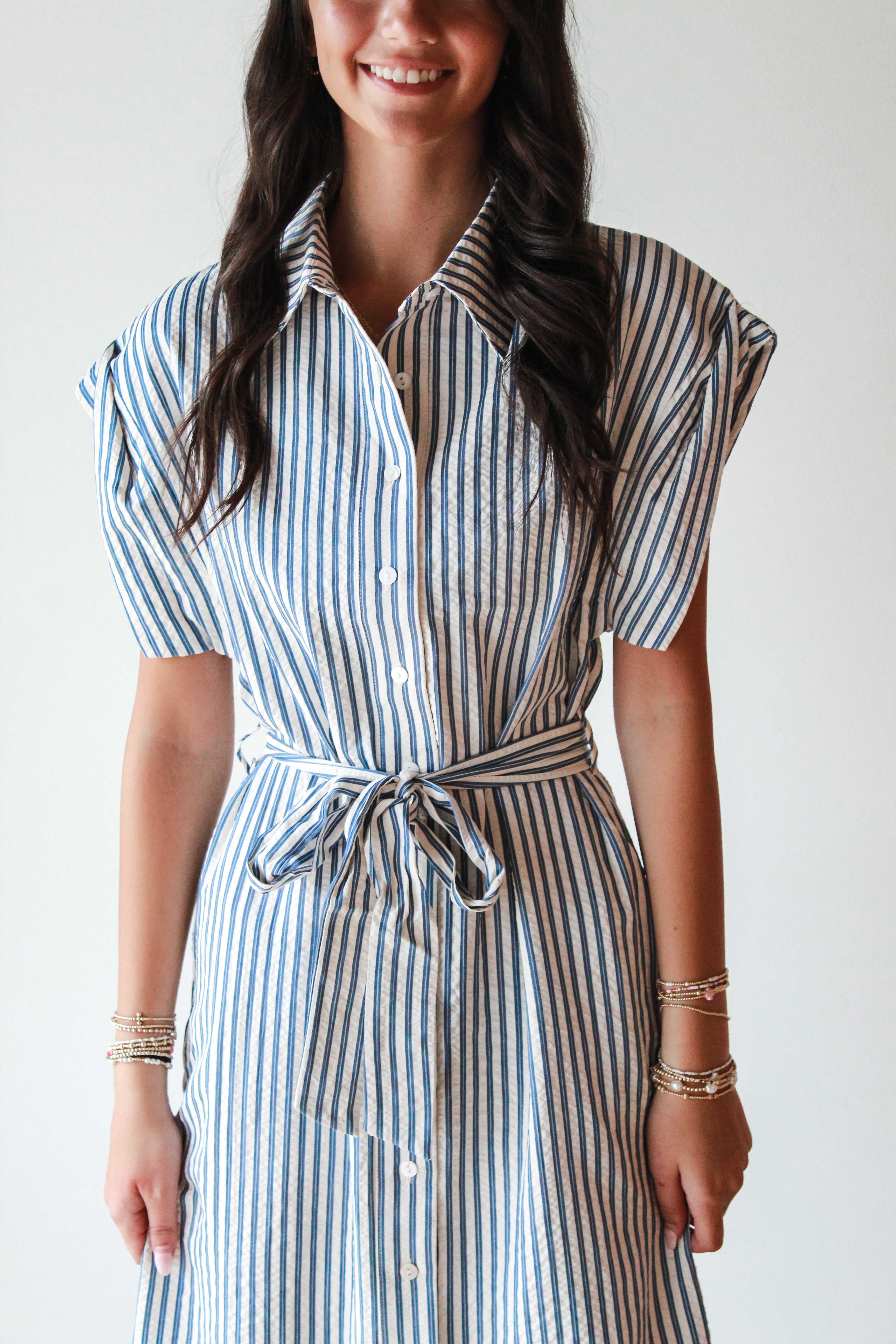 Beverly Button Midi Dress