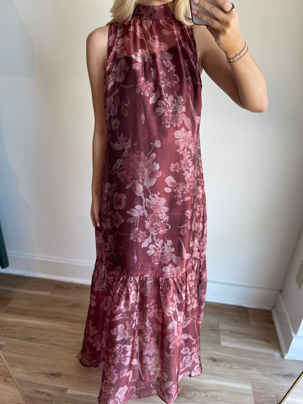 Organza Floral Maxi Dress