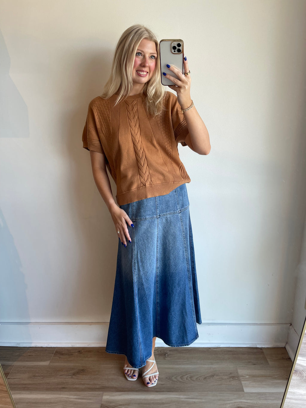 Darby Denim Midi Skirt