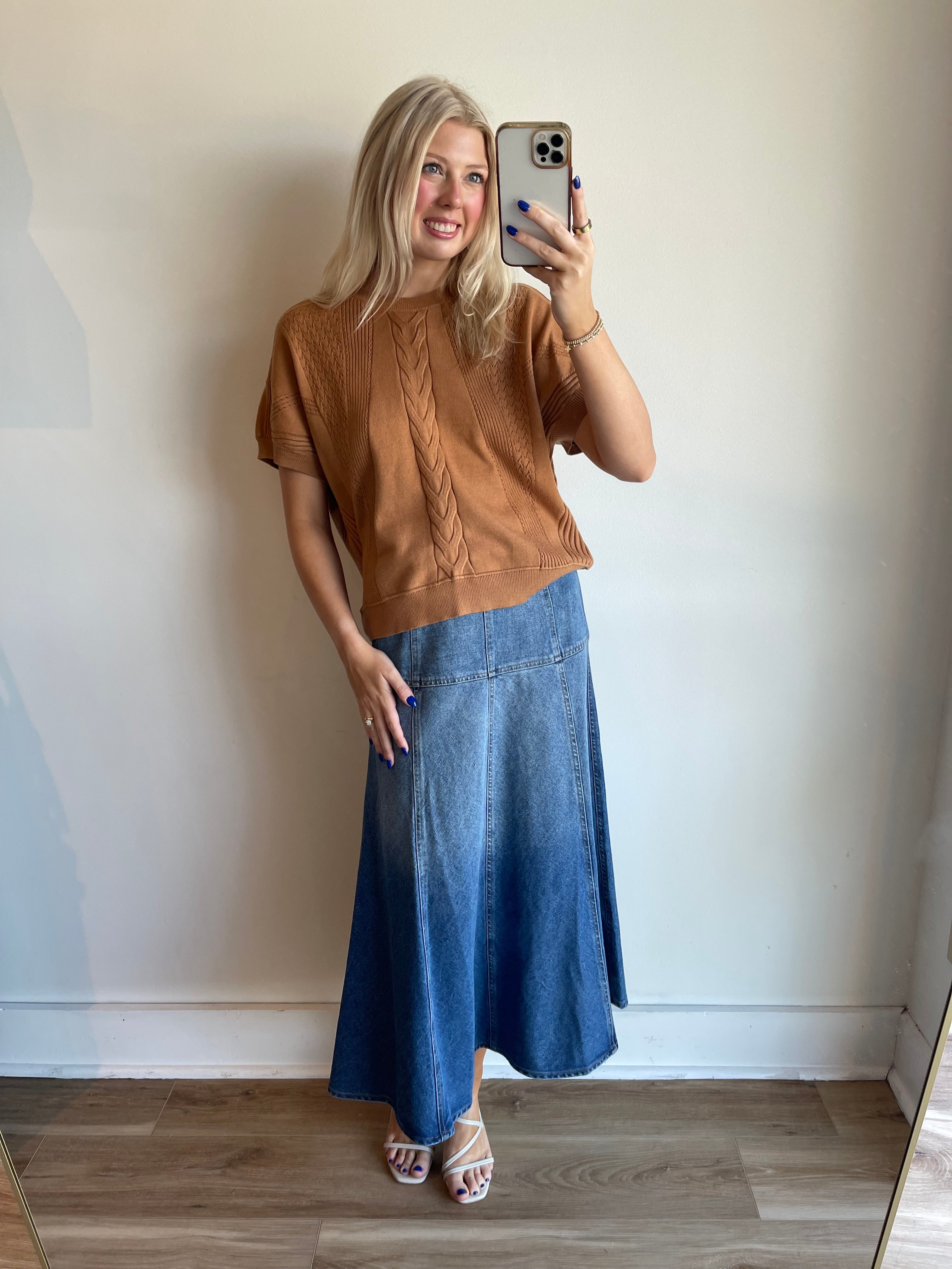 Darby Denim Midi Skirt
