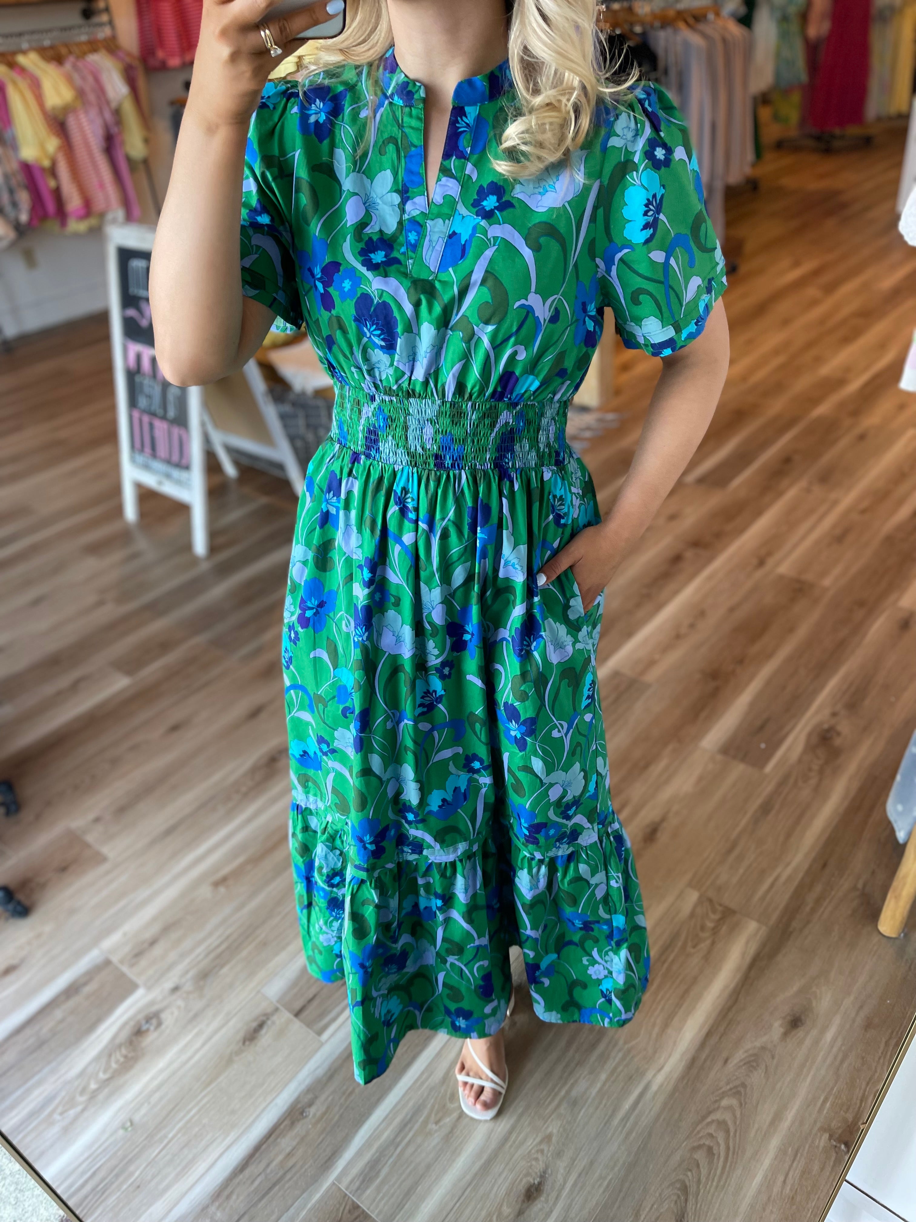 Lomeli Floral Poplin Maxi Dress