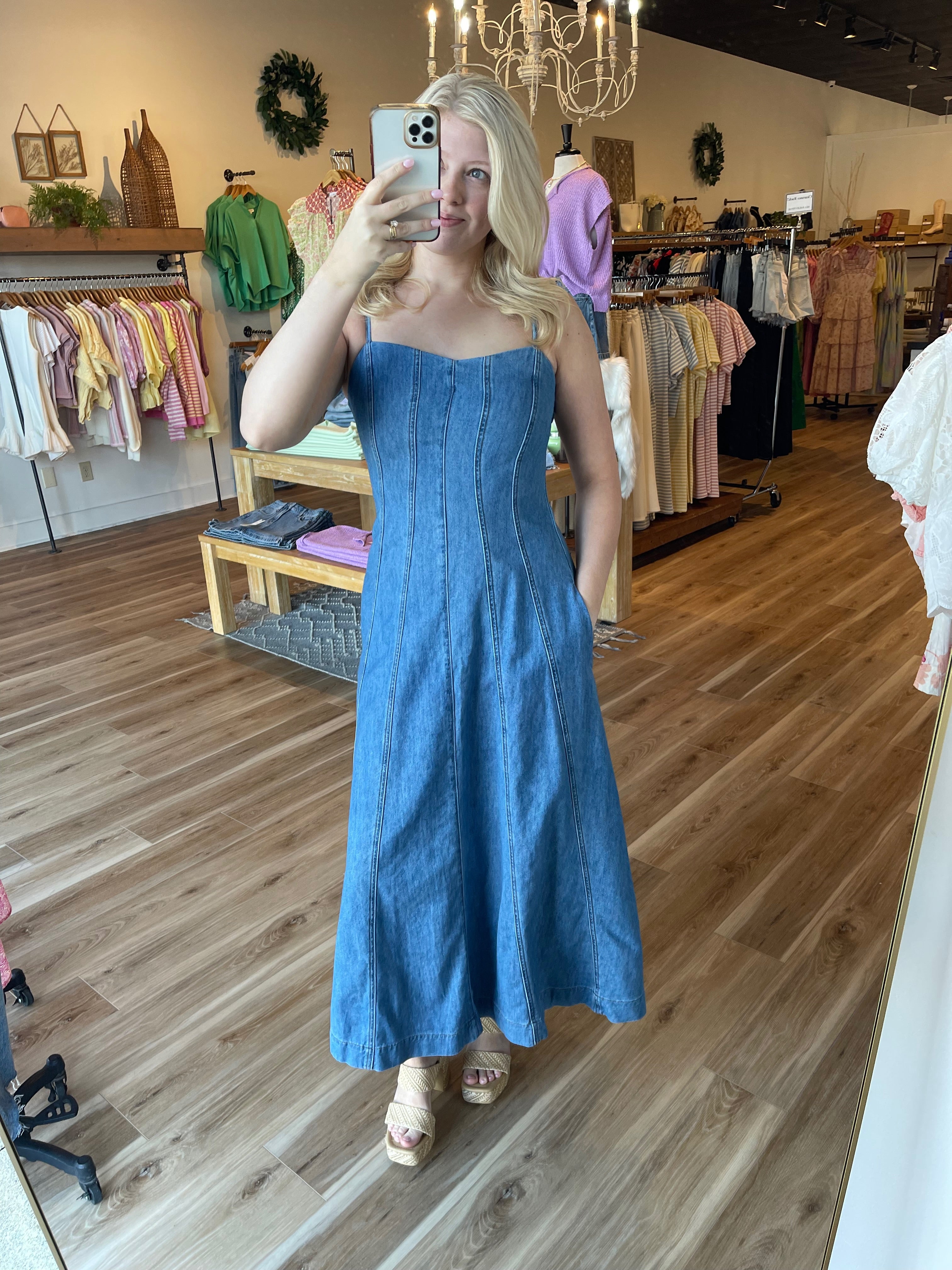 Margo Denim Maxi Dress