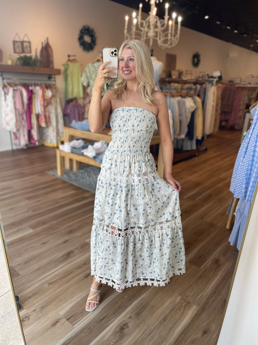Ellie Eyelet Midi Dress