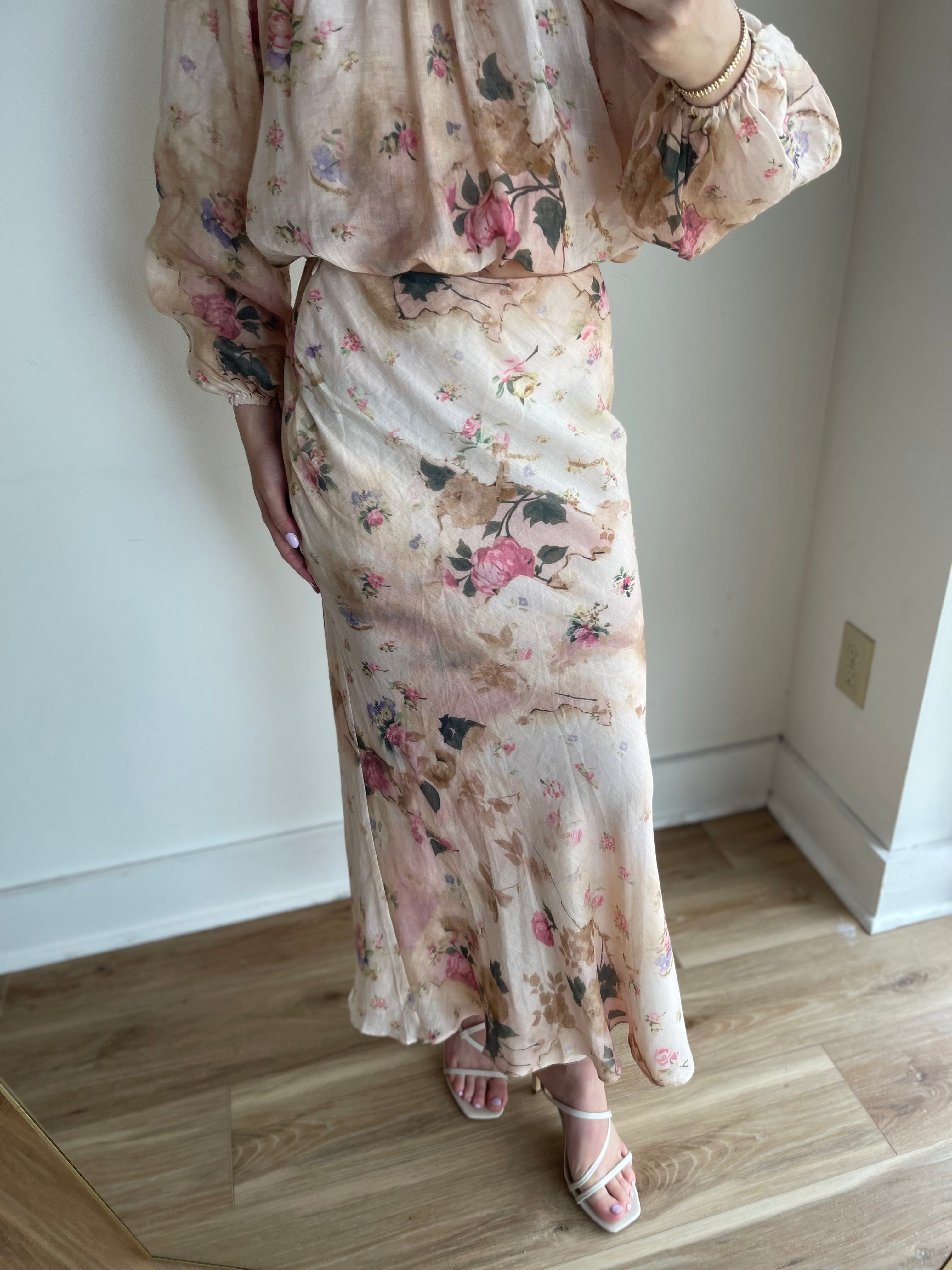 Kaleah Floral Midi Skirt