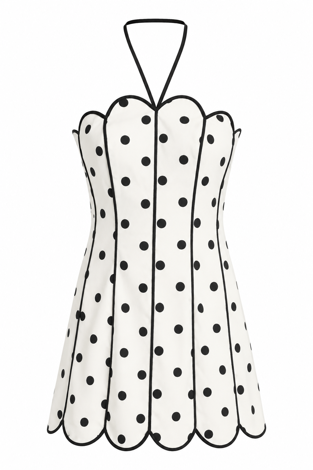 Polka Dot Halter Mini Dress