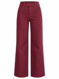 Straight Wide Leg Denim Jeans