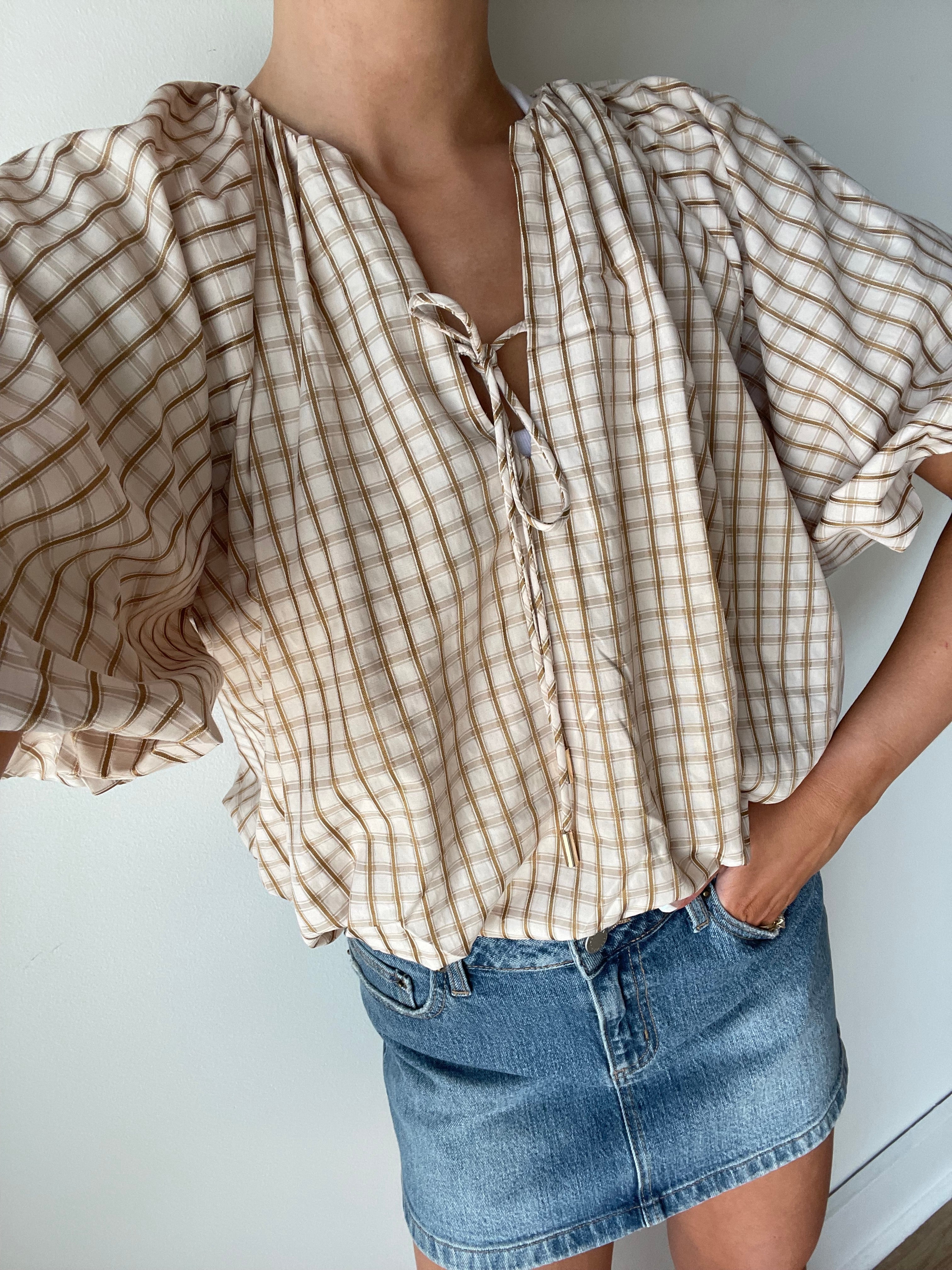 Macy Plaid Blouse