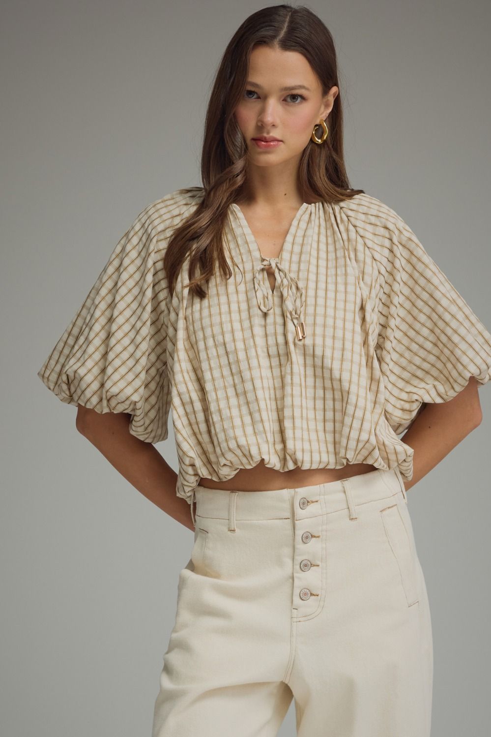 Macy Plaid Blouse