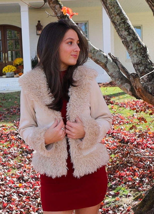 Finley Faux Fur Suede Jacket
