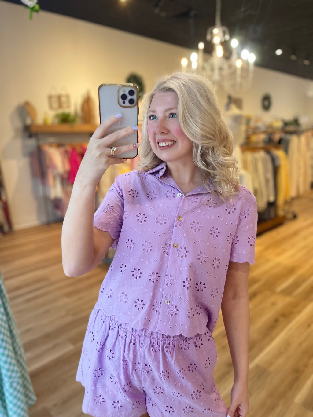 Scottie Eyelet Top