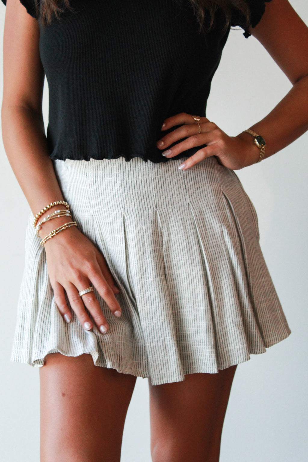 Pamela Pleated Skort