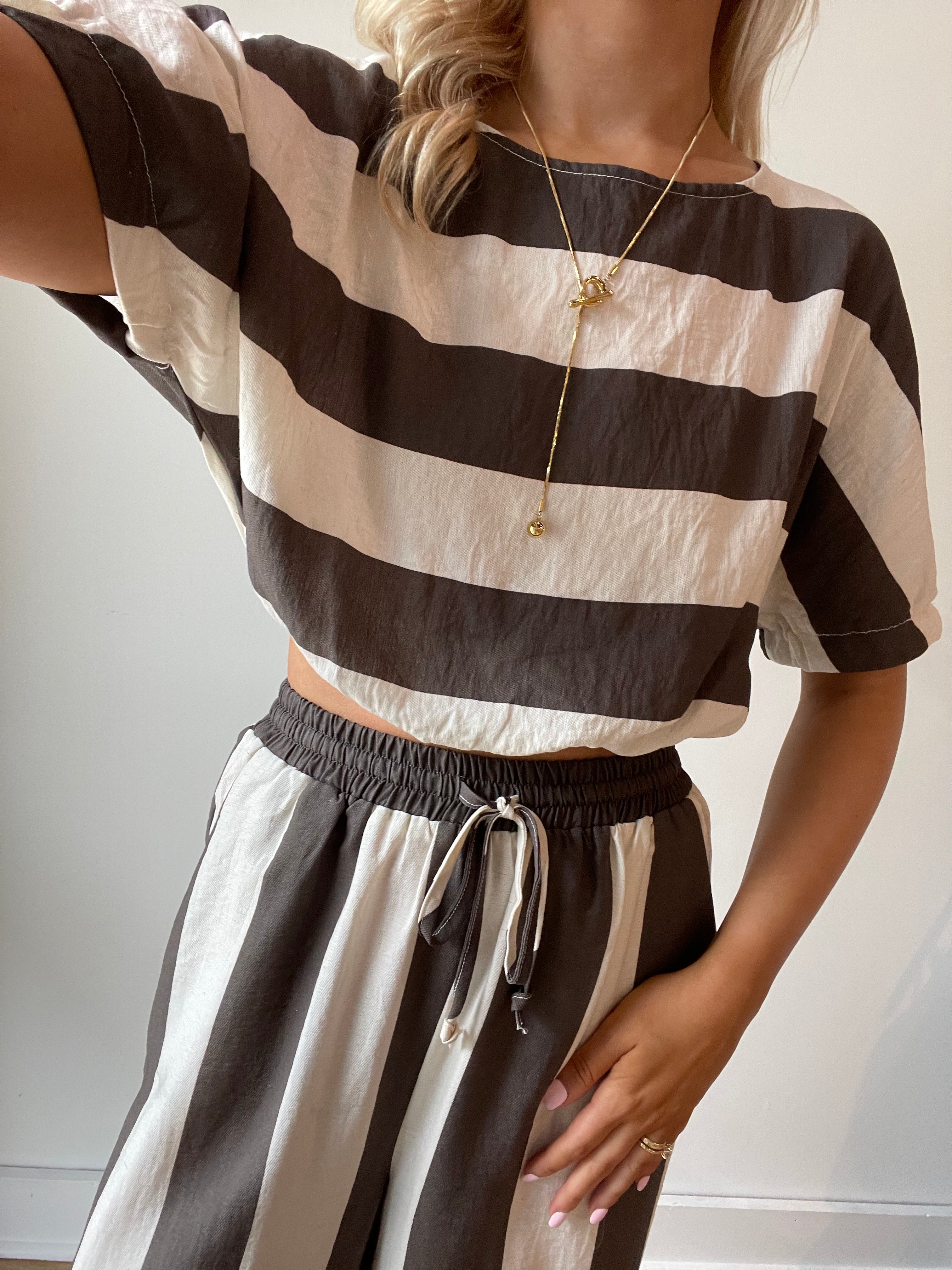 Vada Wide Stripe Top