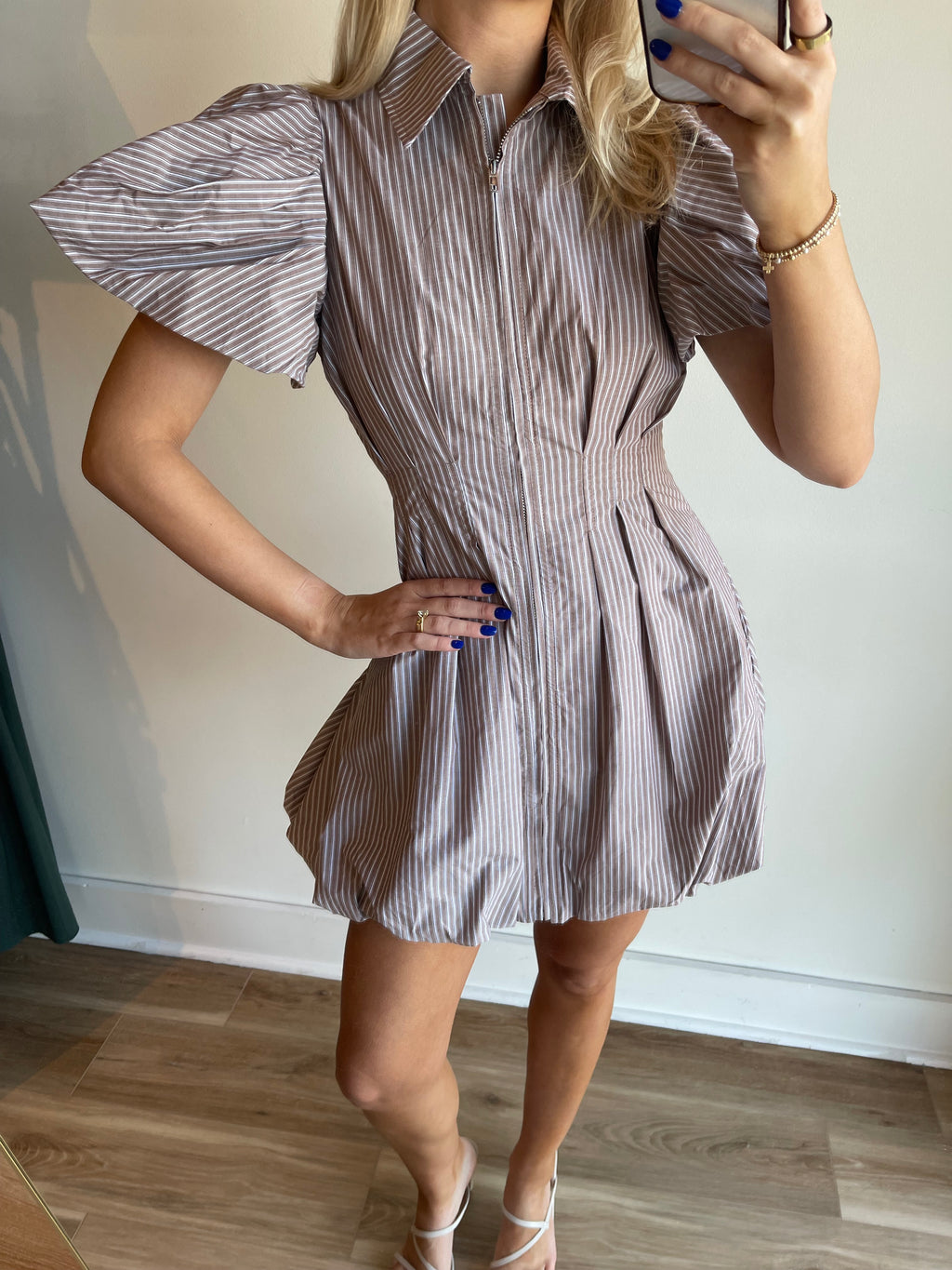 Neve Bubble Hem Mini Dress