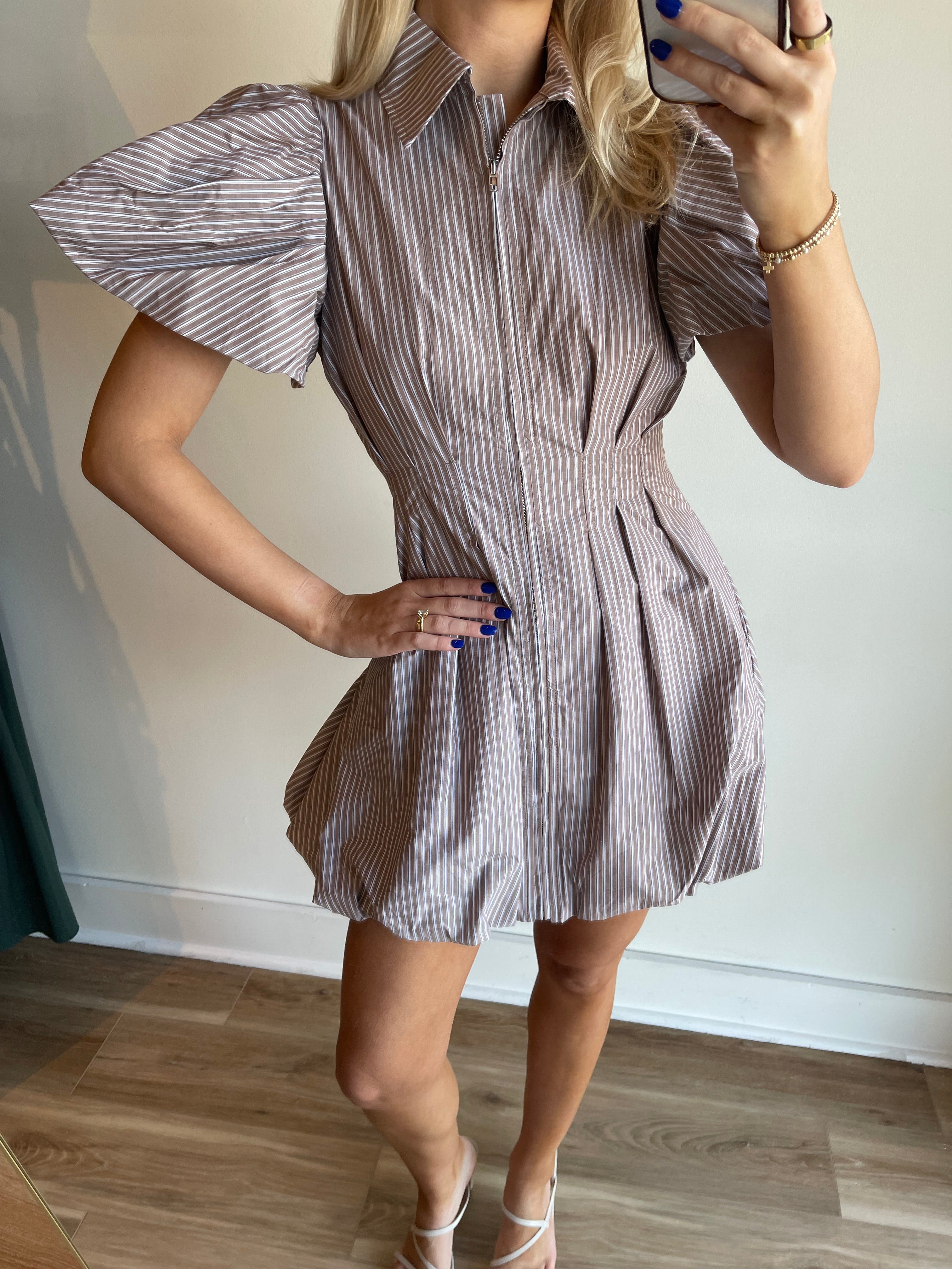 Neve Bubble Hem Mini Dress