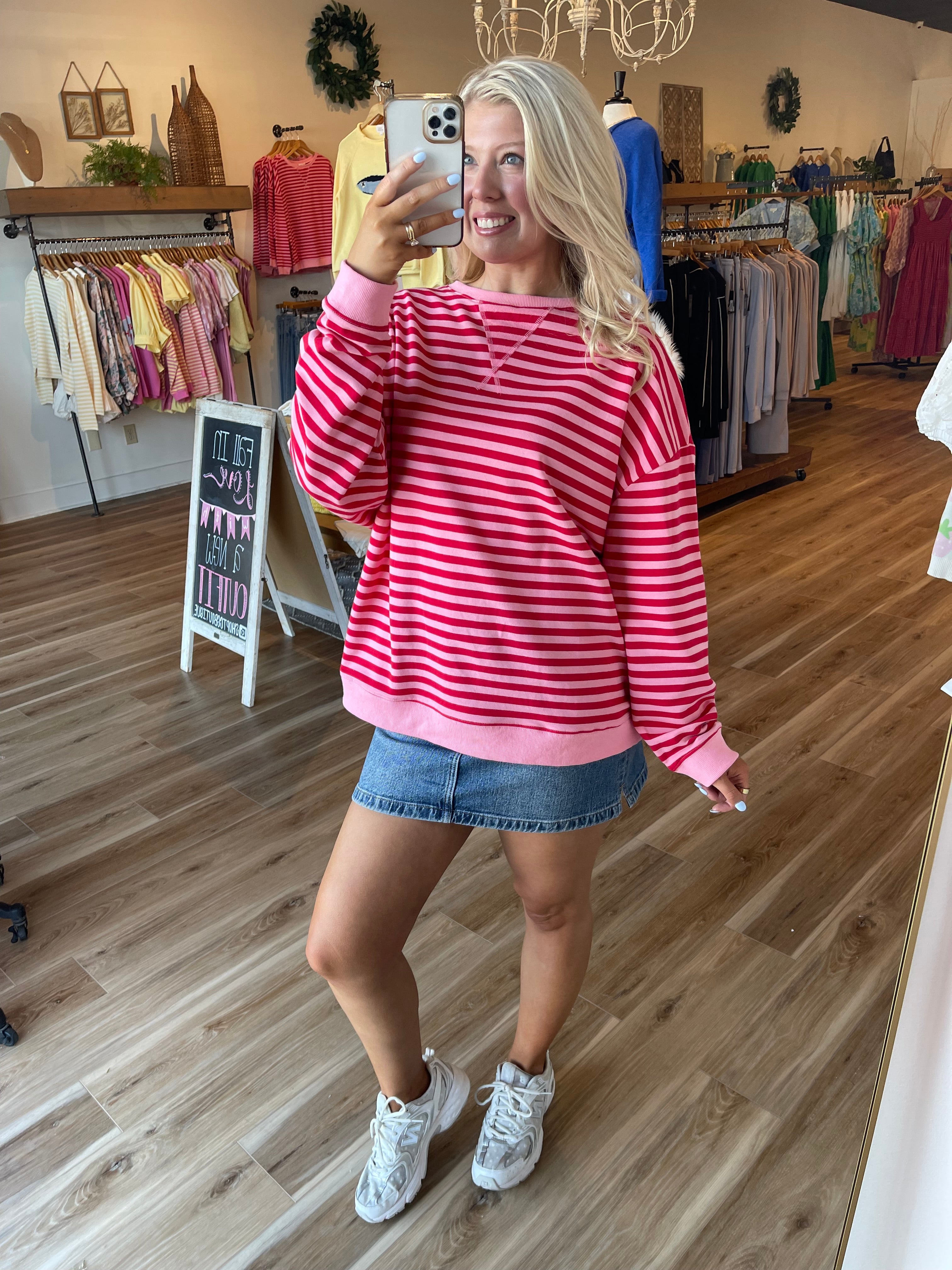 Lucy Oversized Striped Top