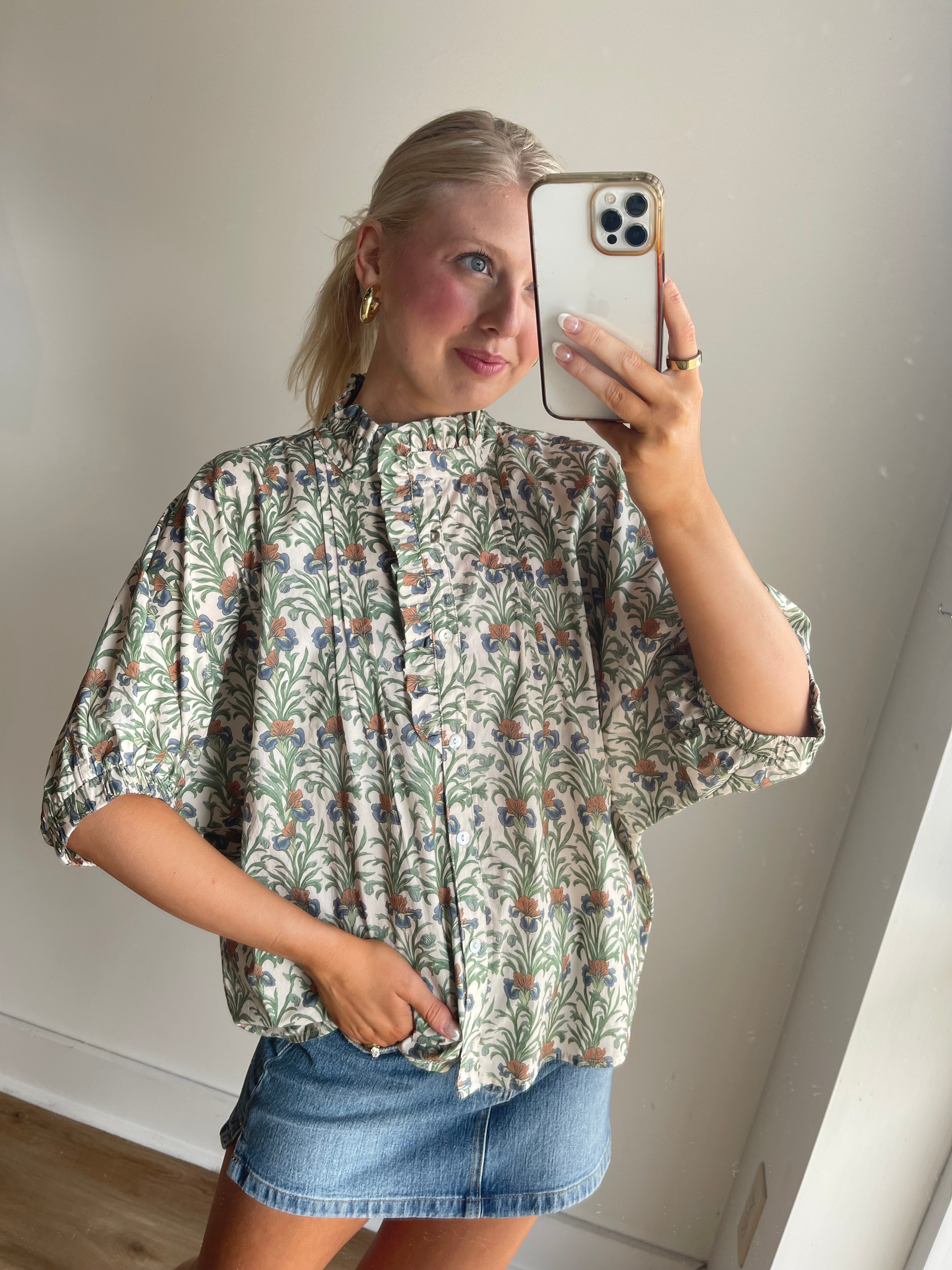 Iris Floral Top
