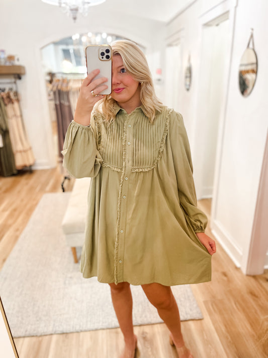 Hannah Button Down Shirt Dress