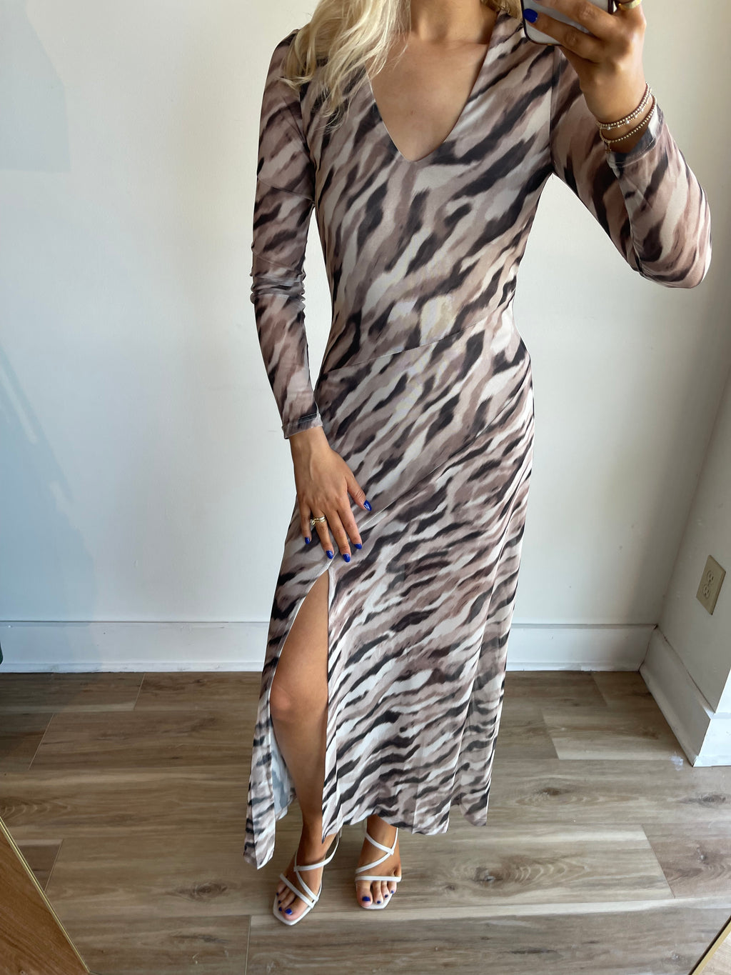 Madeleine Zebra Print Maxi Dress