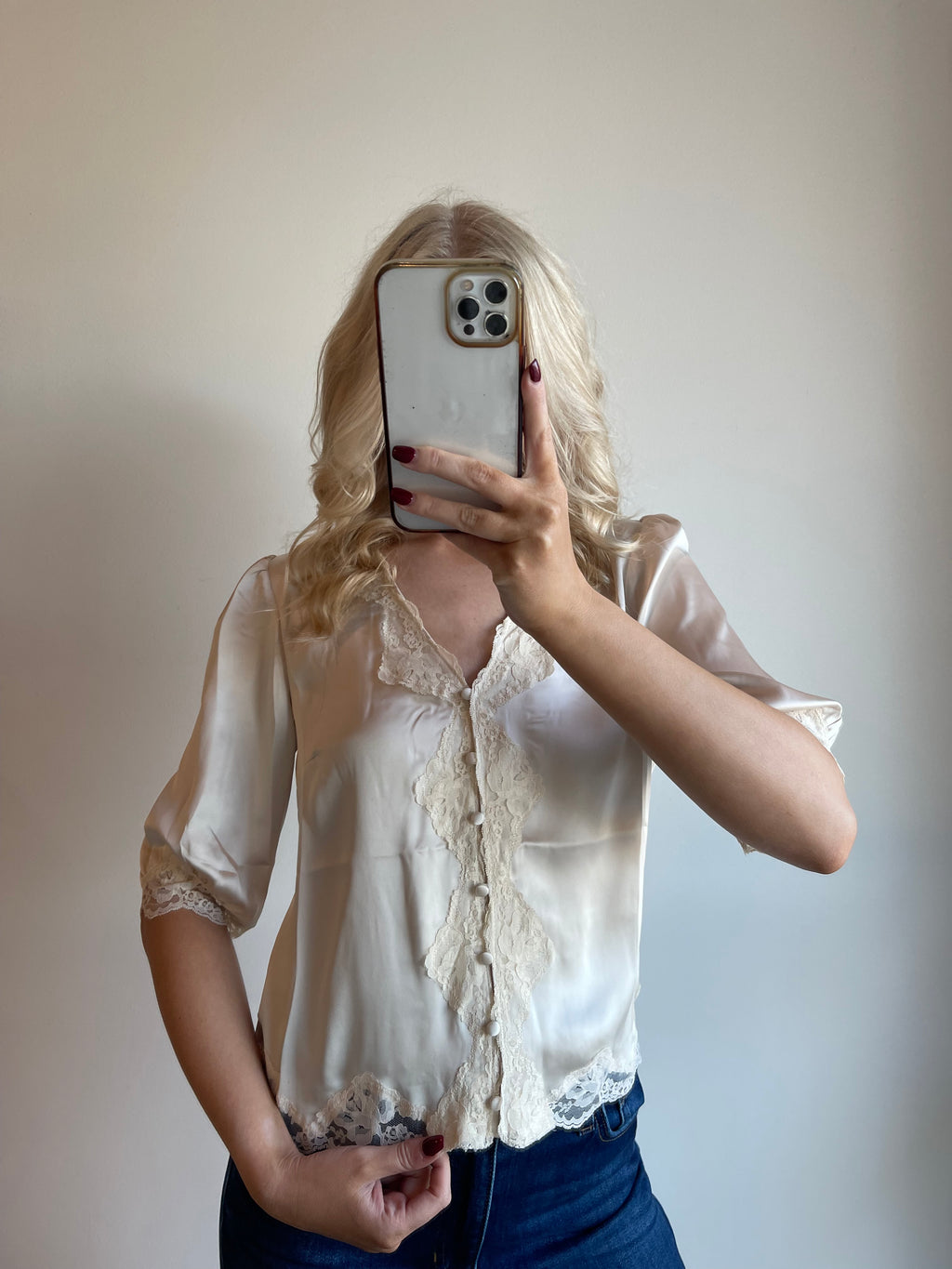 Ellen Lace Trim Top