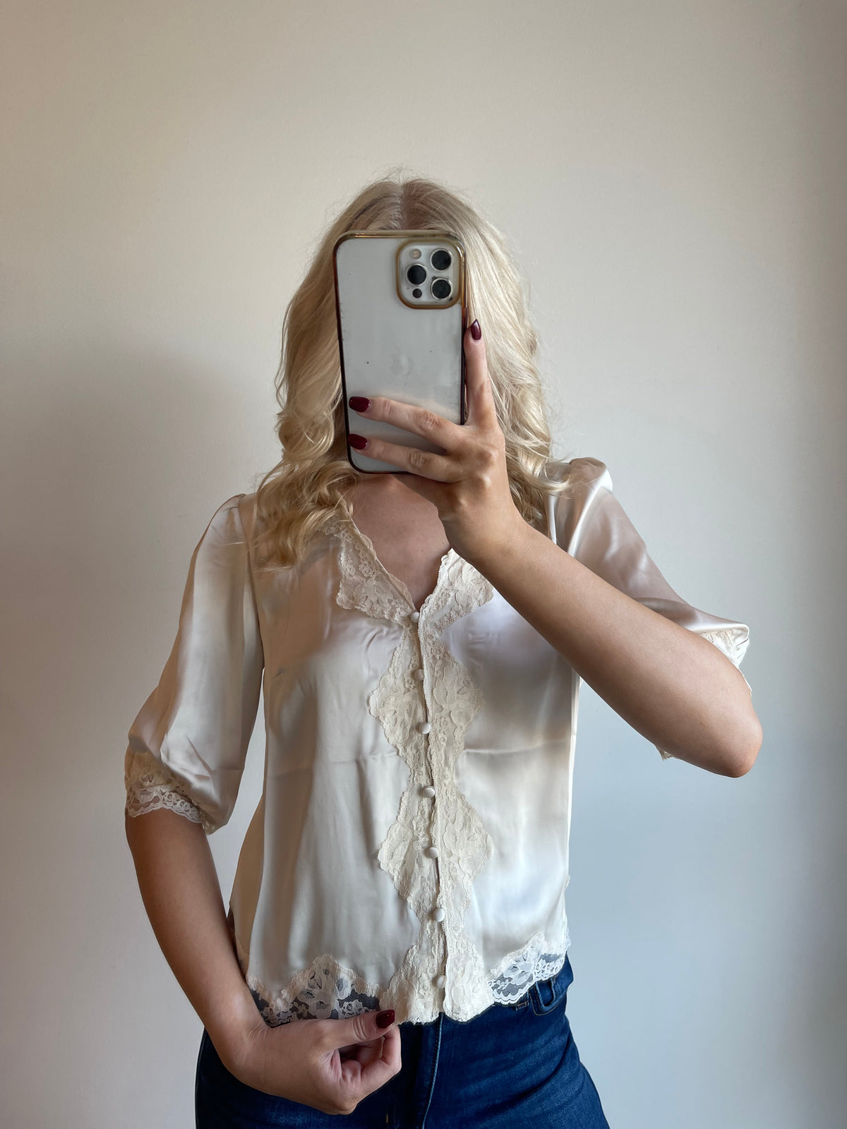 Ellen Lace Trim Top