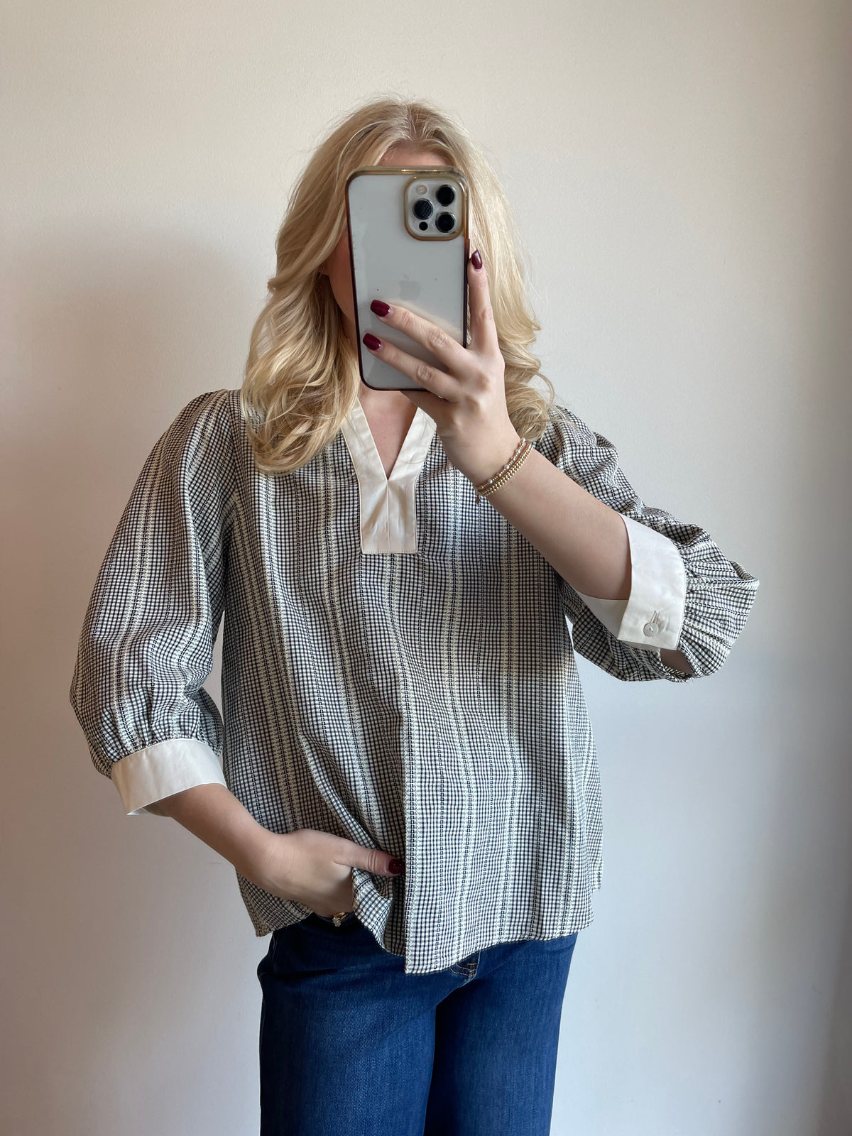 Mandy Gingham Blouse